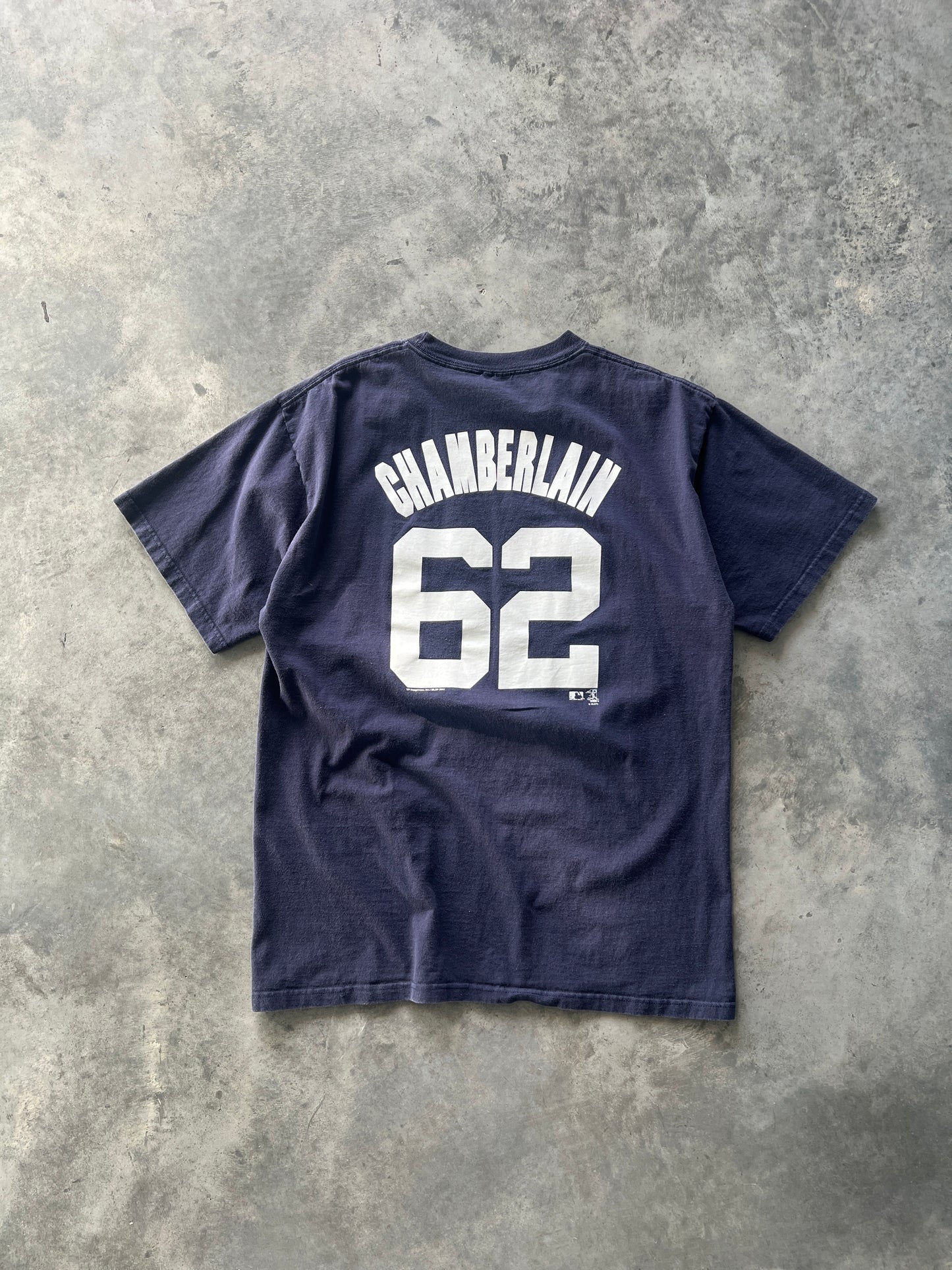 Vintage Faded Navy Yankees Shirt - L/XL