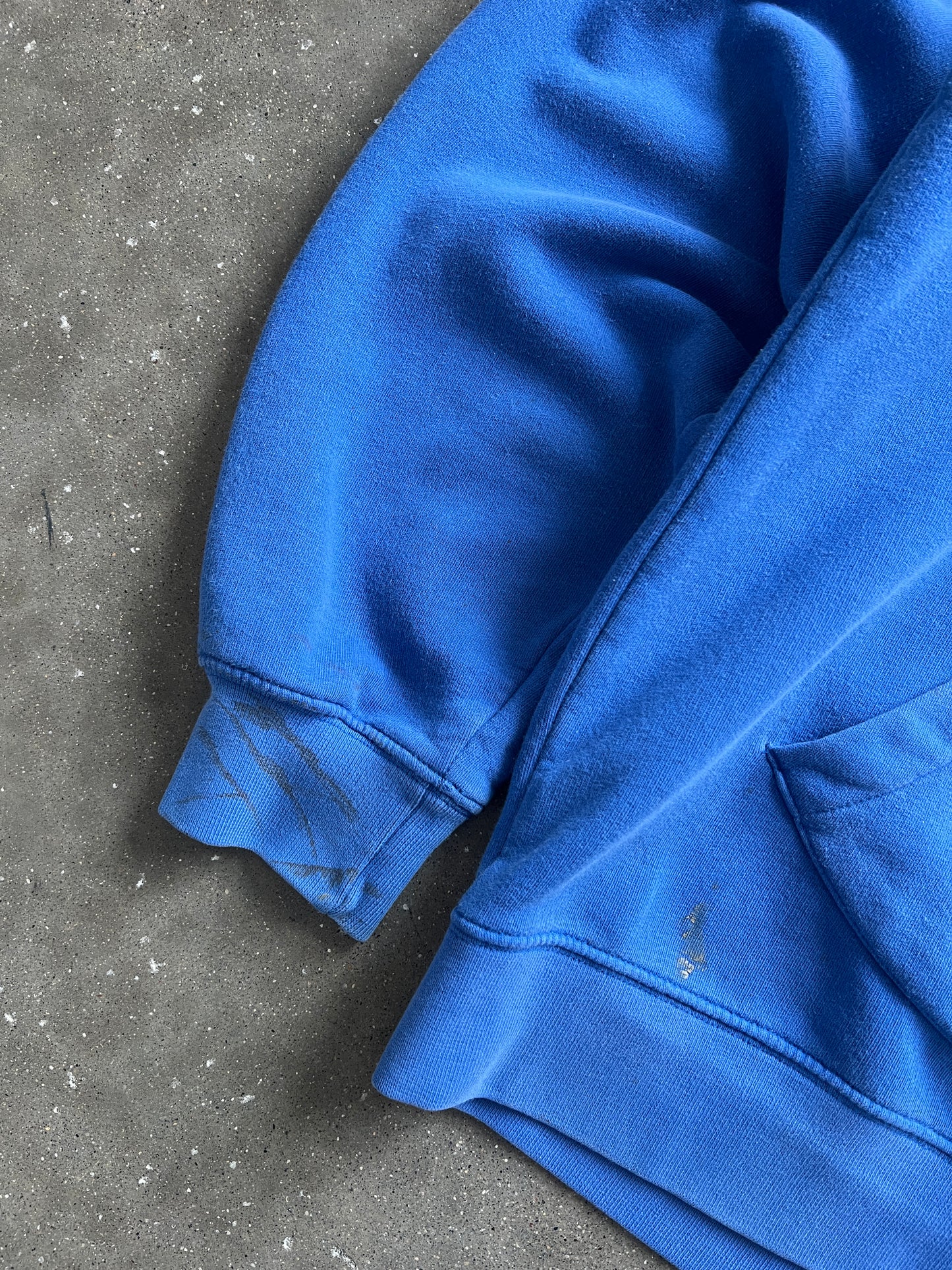 Vintage Blue Nike Spellout Hoodie - L