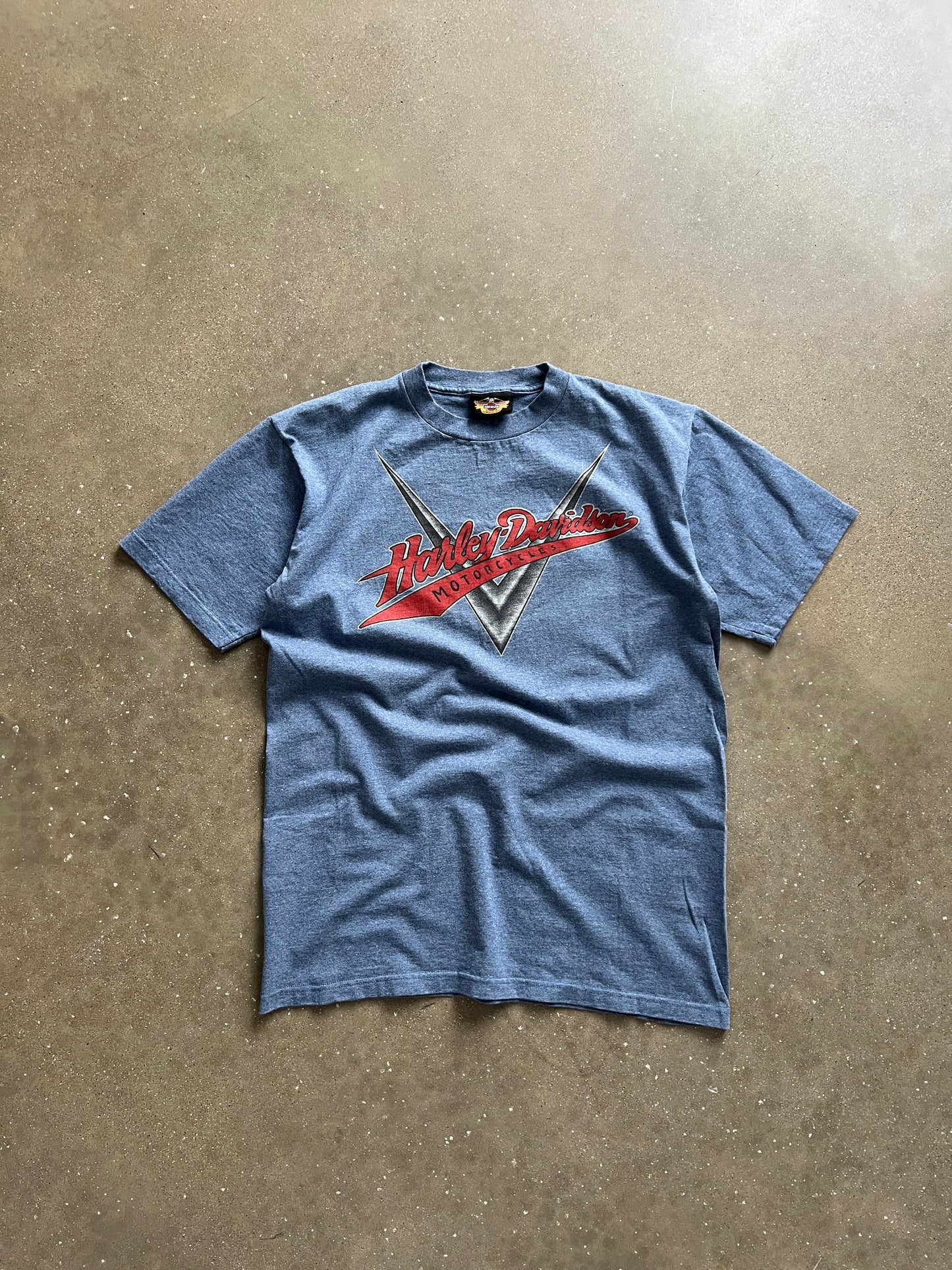 Vintage Blue Harley Davidson Shirt - L