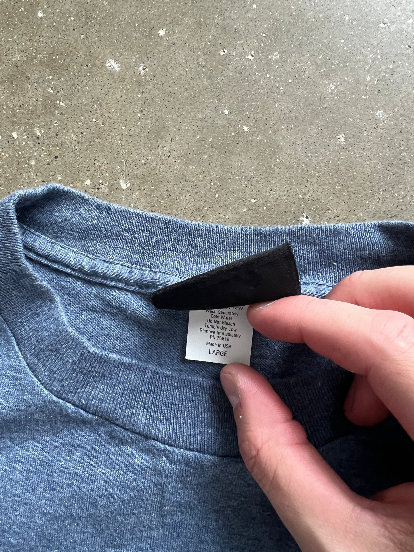 Vintage Blue Harley Davidson Shirt - L