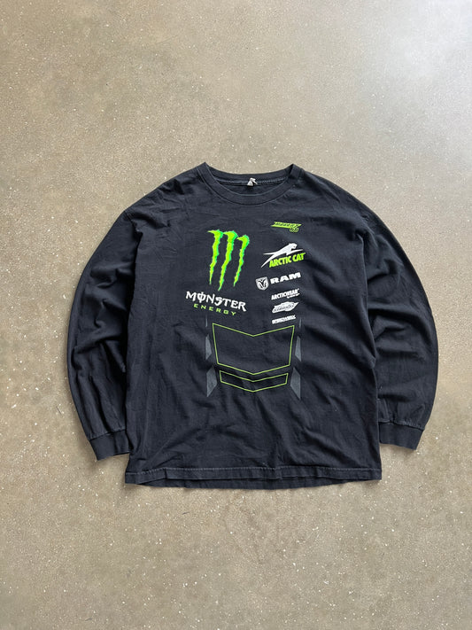 Vintage Black Monster Energy Shirt - L