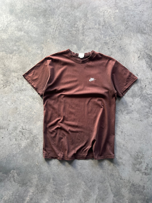 Vintage Brown Nike Spellout Shirt - M/L