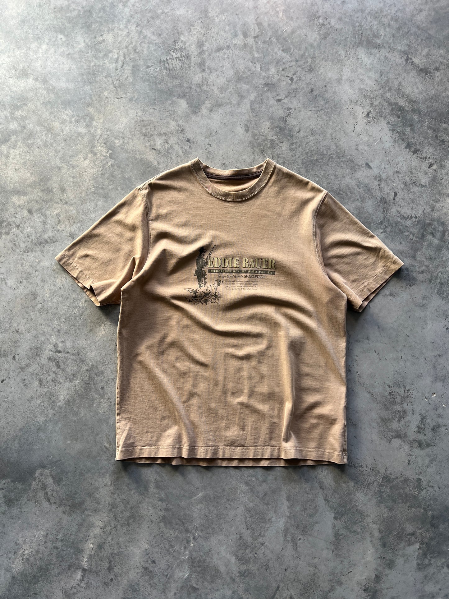 Vintage Tan Eddie Baure Spellout Shirt - L