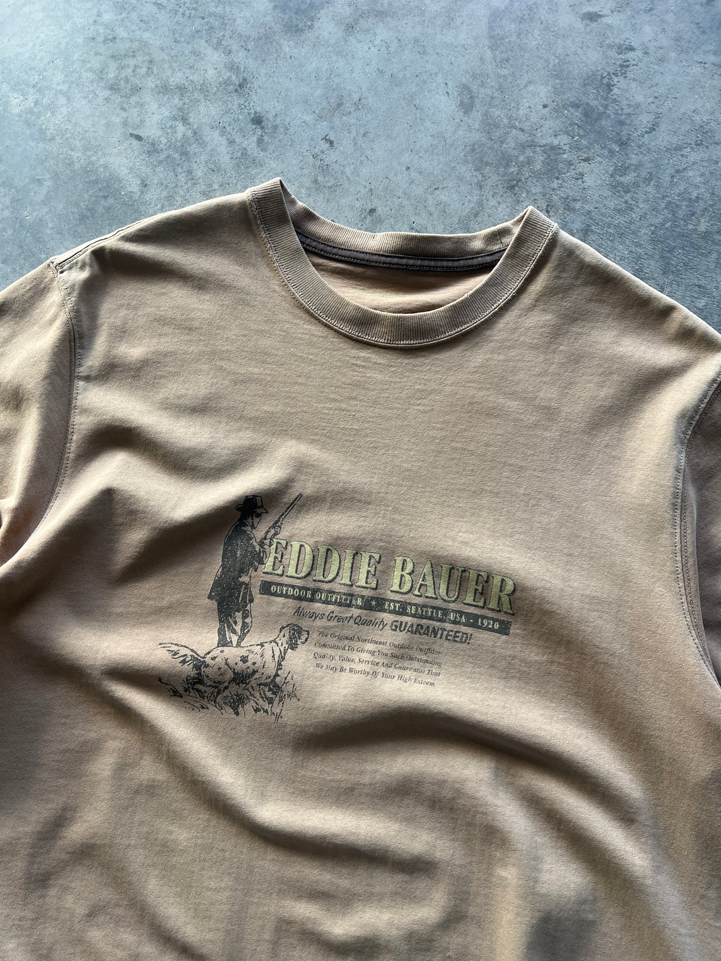 Vintage Tan Eddie Baure Spellout Shirt - L