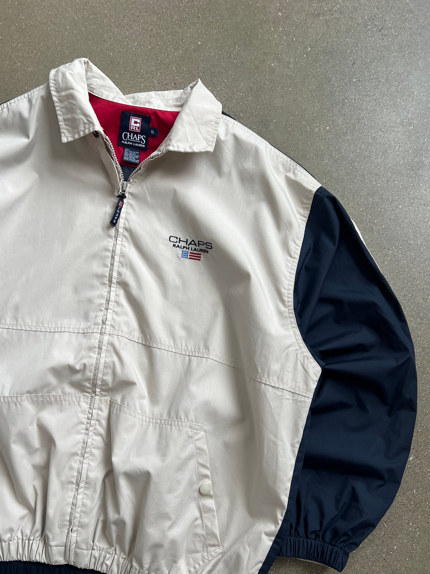Vintage Cream Chaps Bomber Jacket - XL