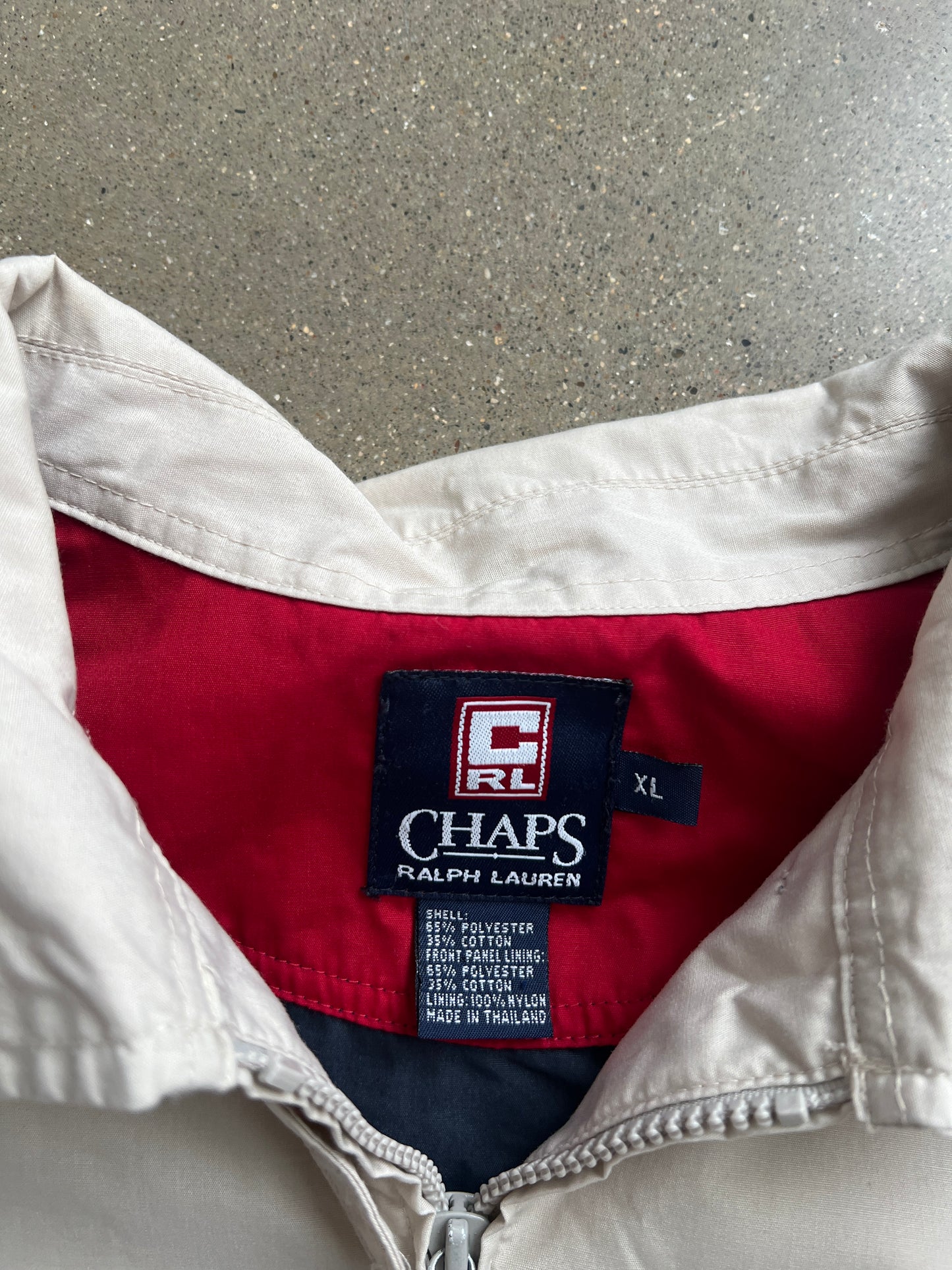 Vintage Cream Chaps Bomber Jacket - XL