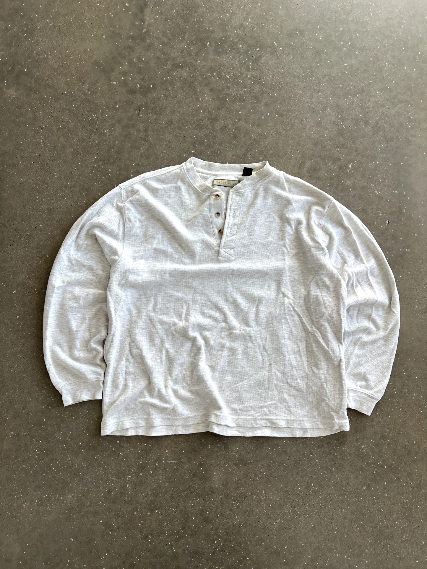 Vintage White Button Up Long Sleeve - XL
