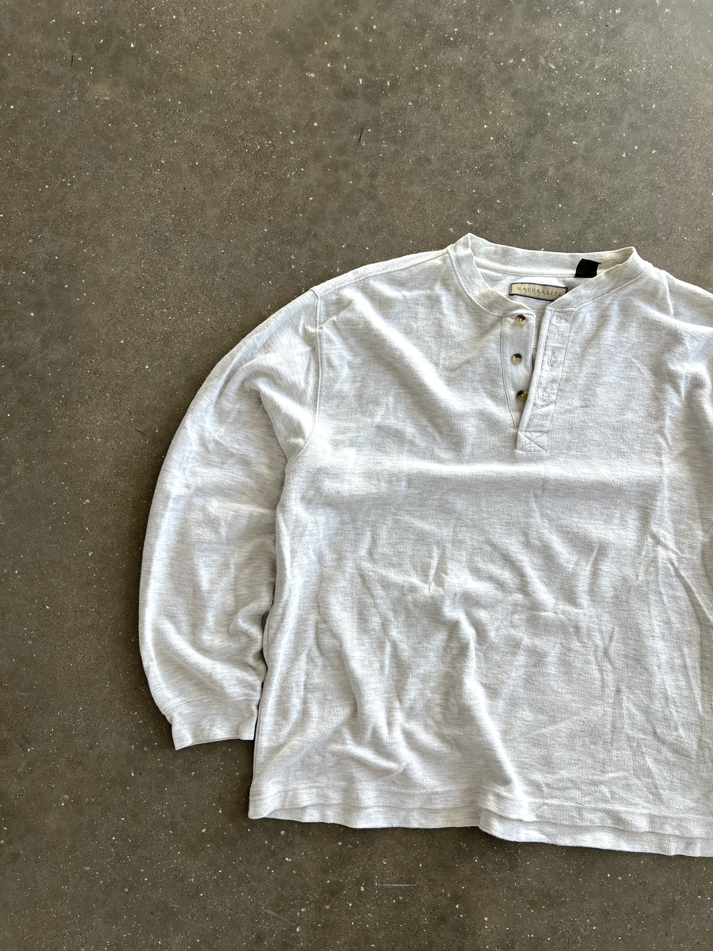 Vintage White Button Up Long Sleeve - XL