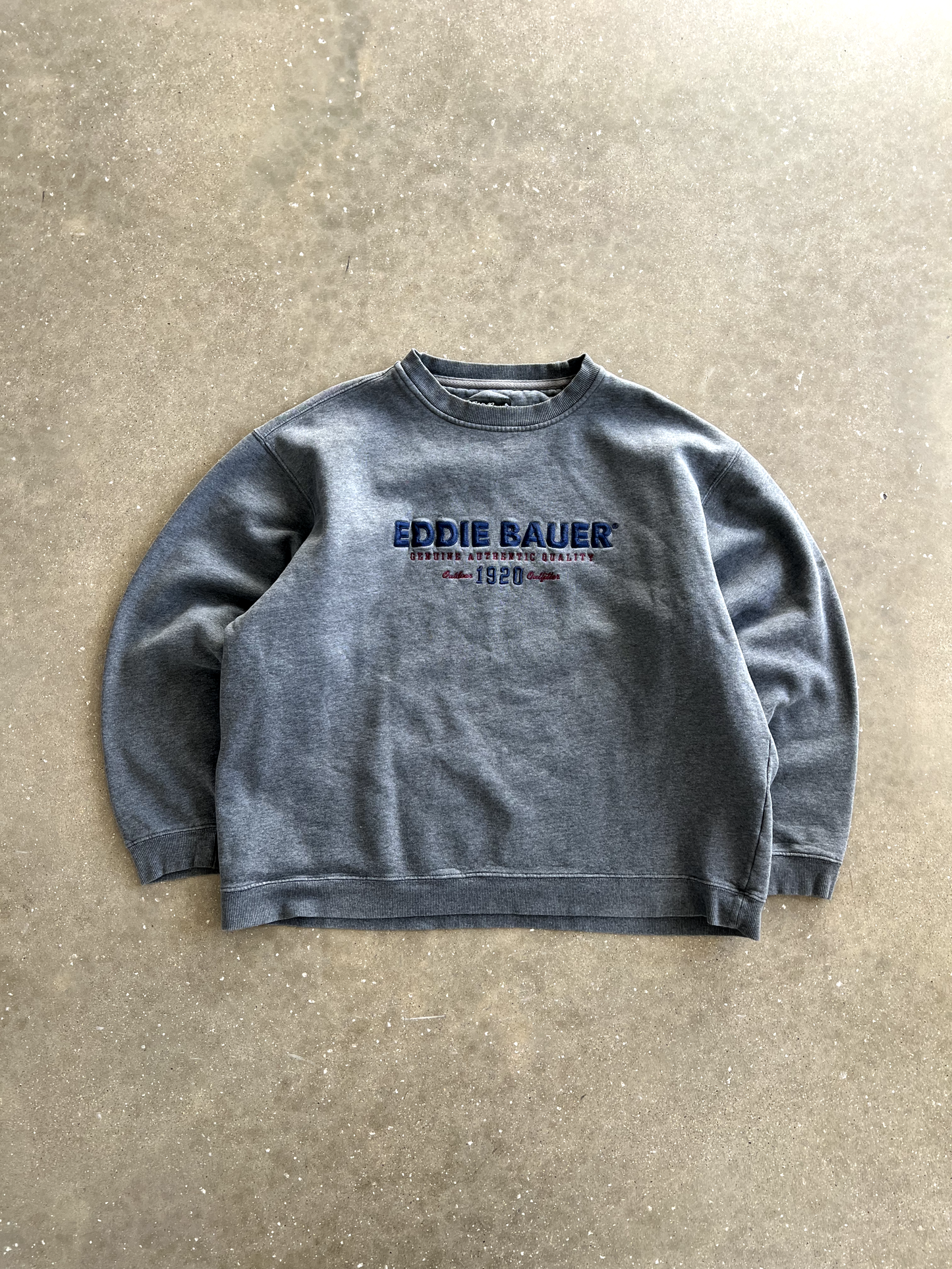 Vintage Grey Eddie Bauer Spellout Crewneck - XL