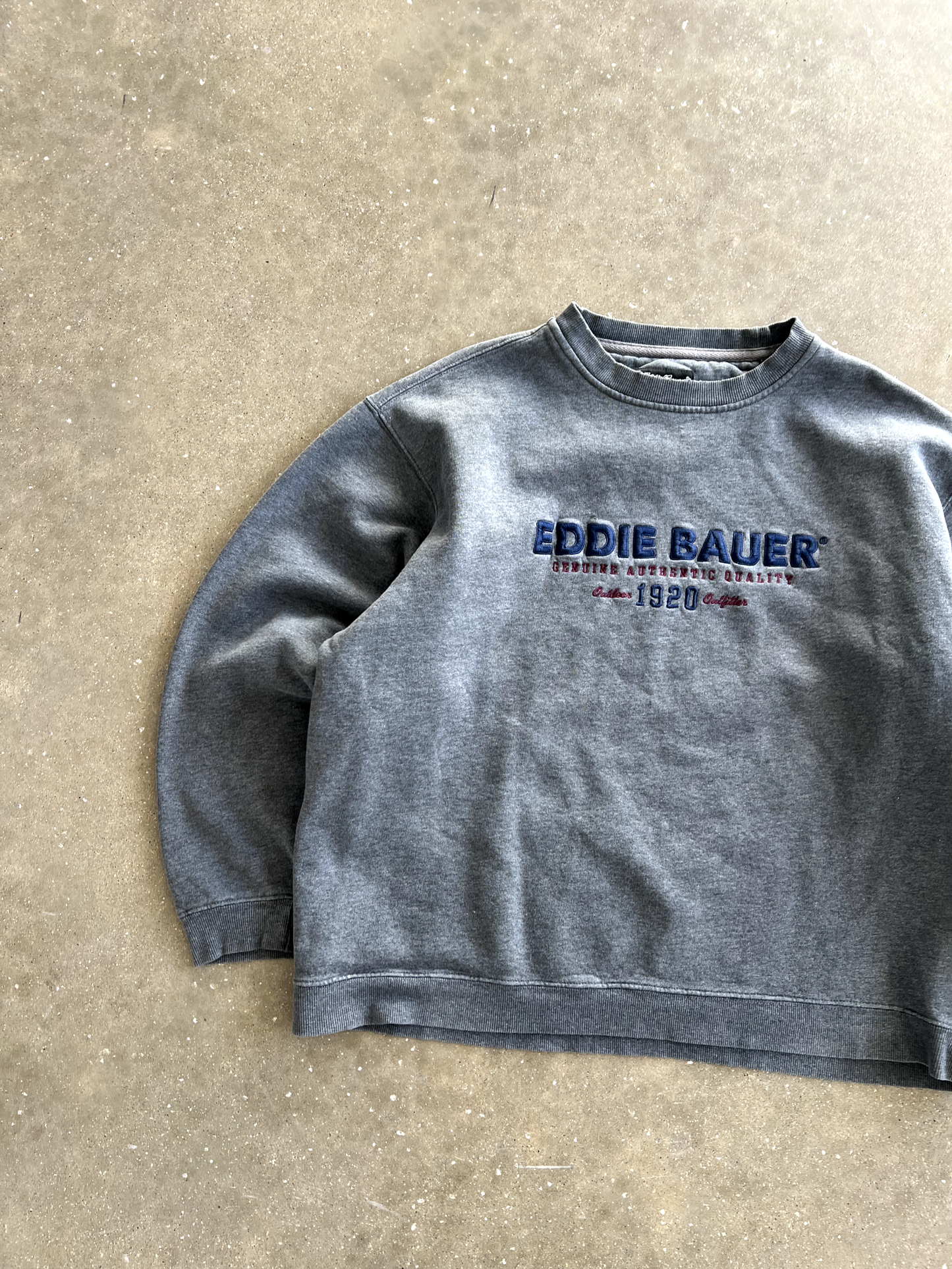 Vintage Grey Eddie Bauer Spellout Crewneck - XL