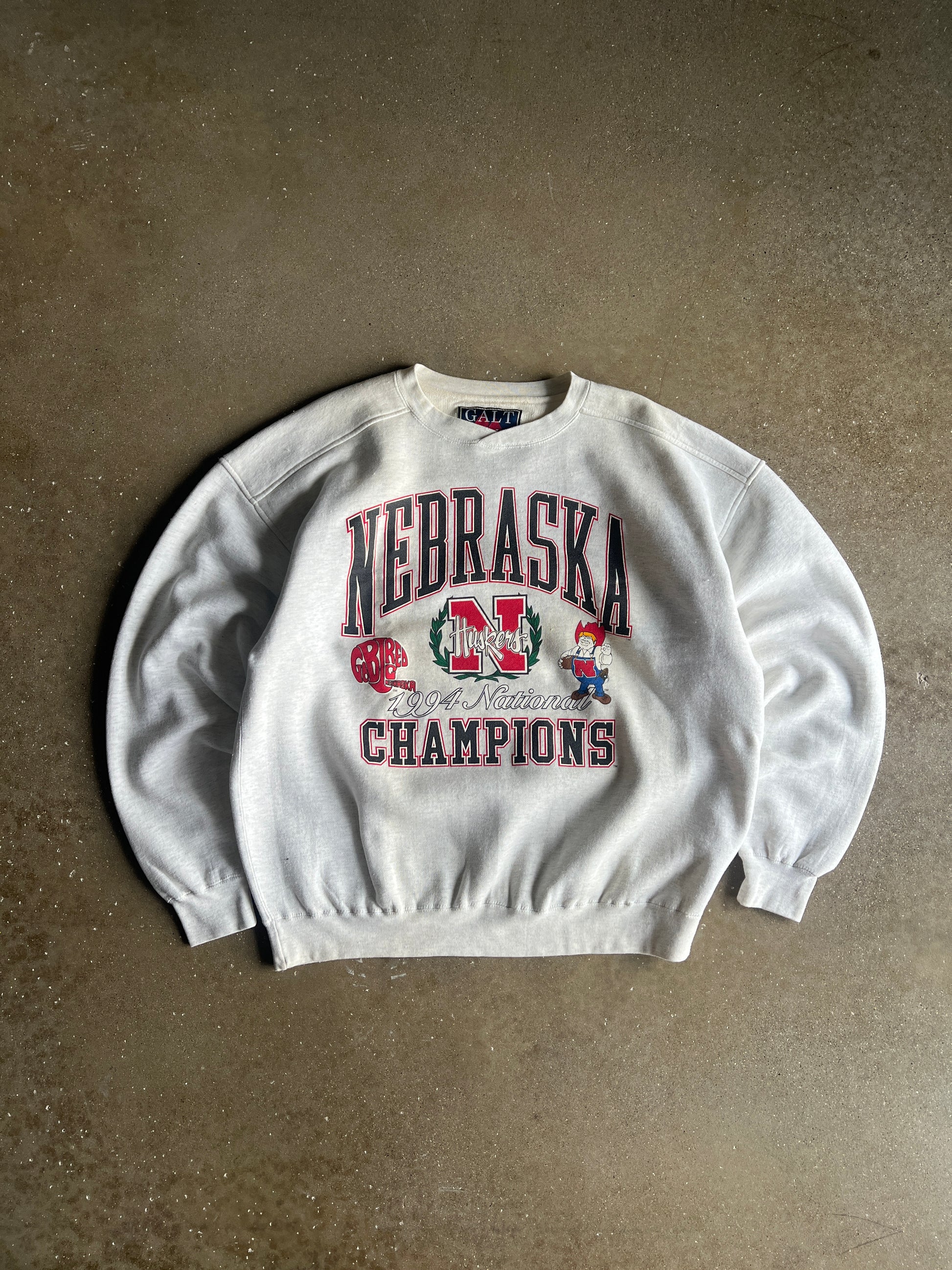 Vintage Nebraska Championship Crew - XL