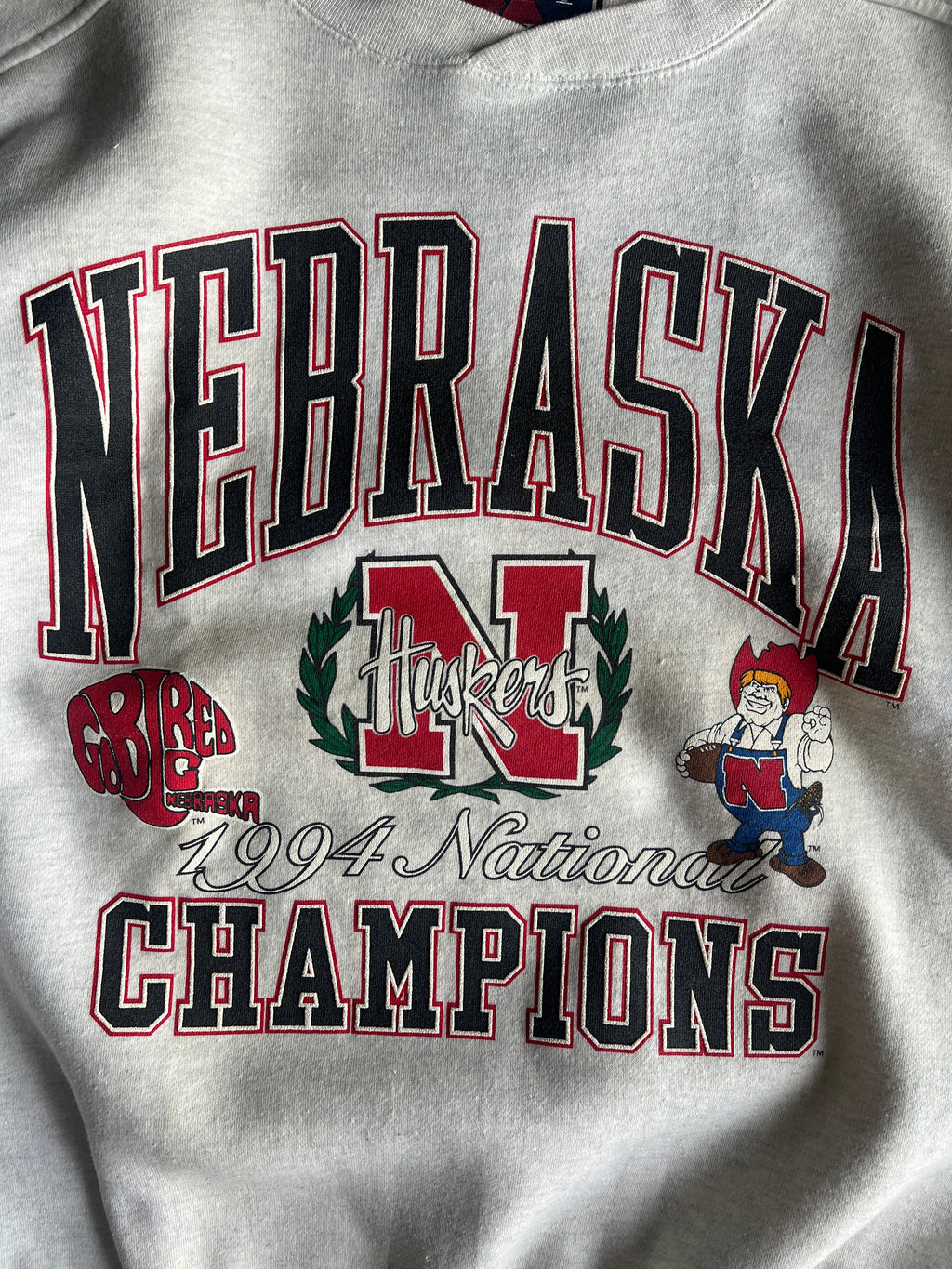 Vintage Nebraska Championship Crew - XL