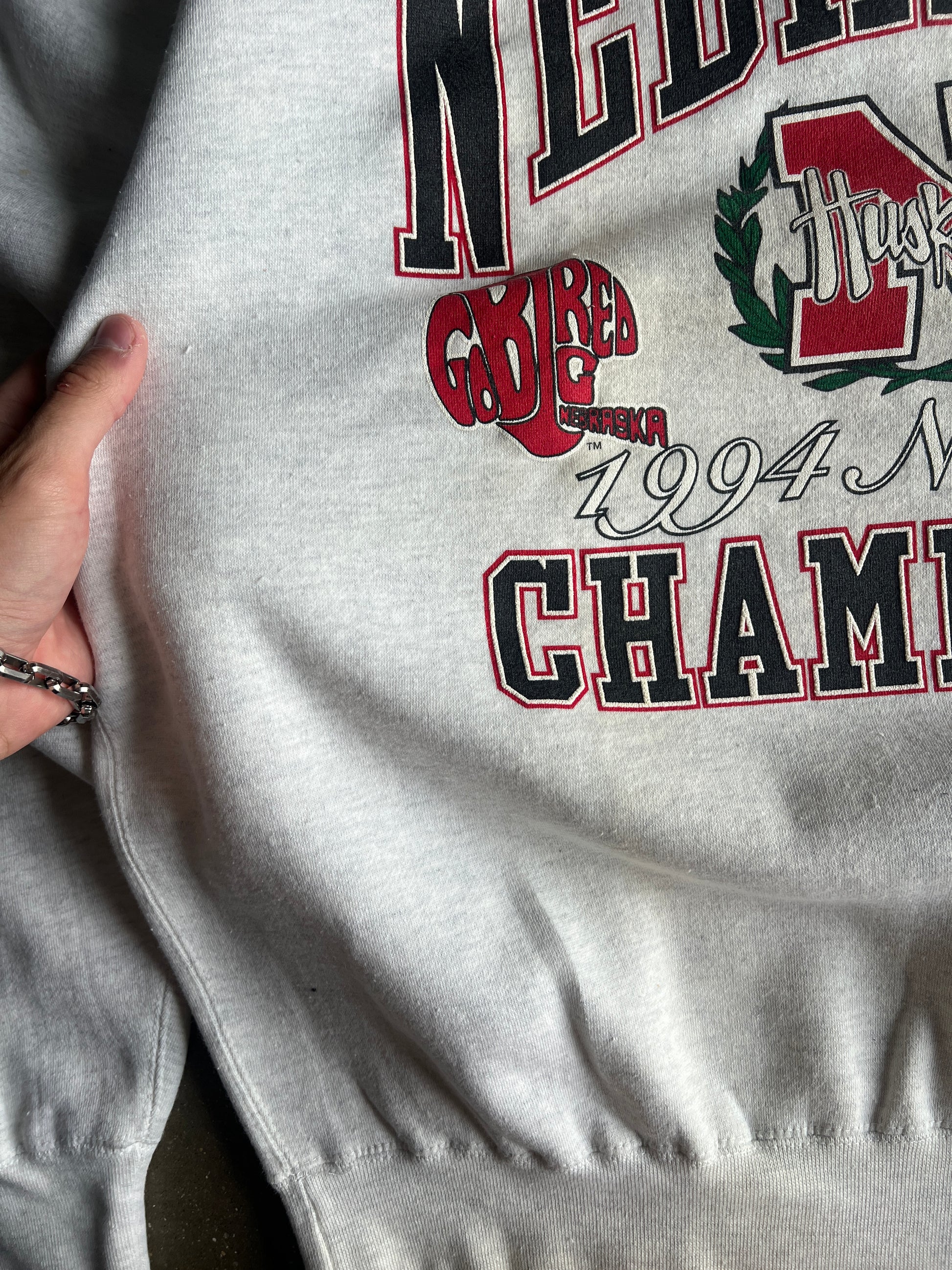 Vintage Nebraska Championship Crew - XL
