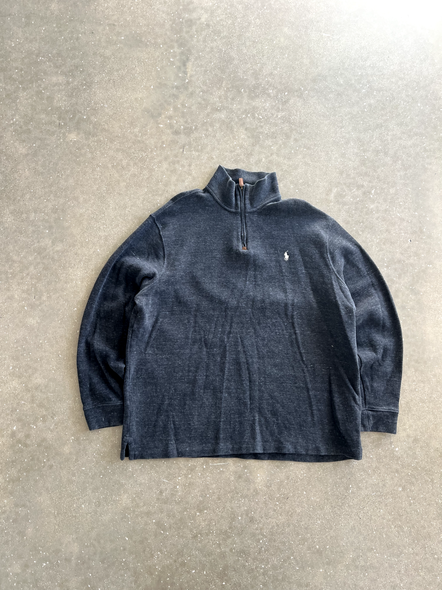 Vintage Black Polo Quarter Zip - XXL