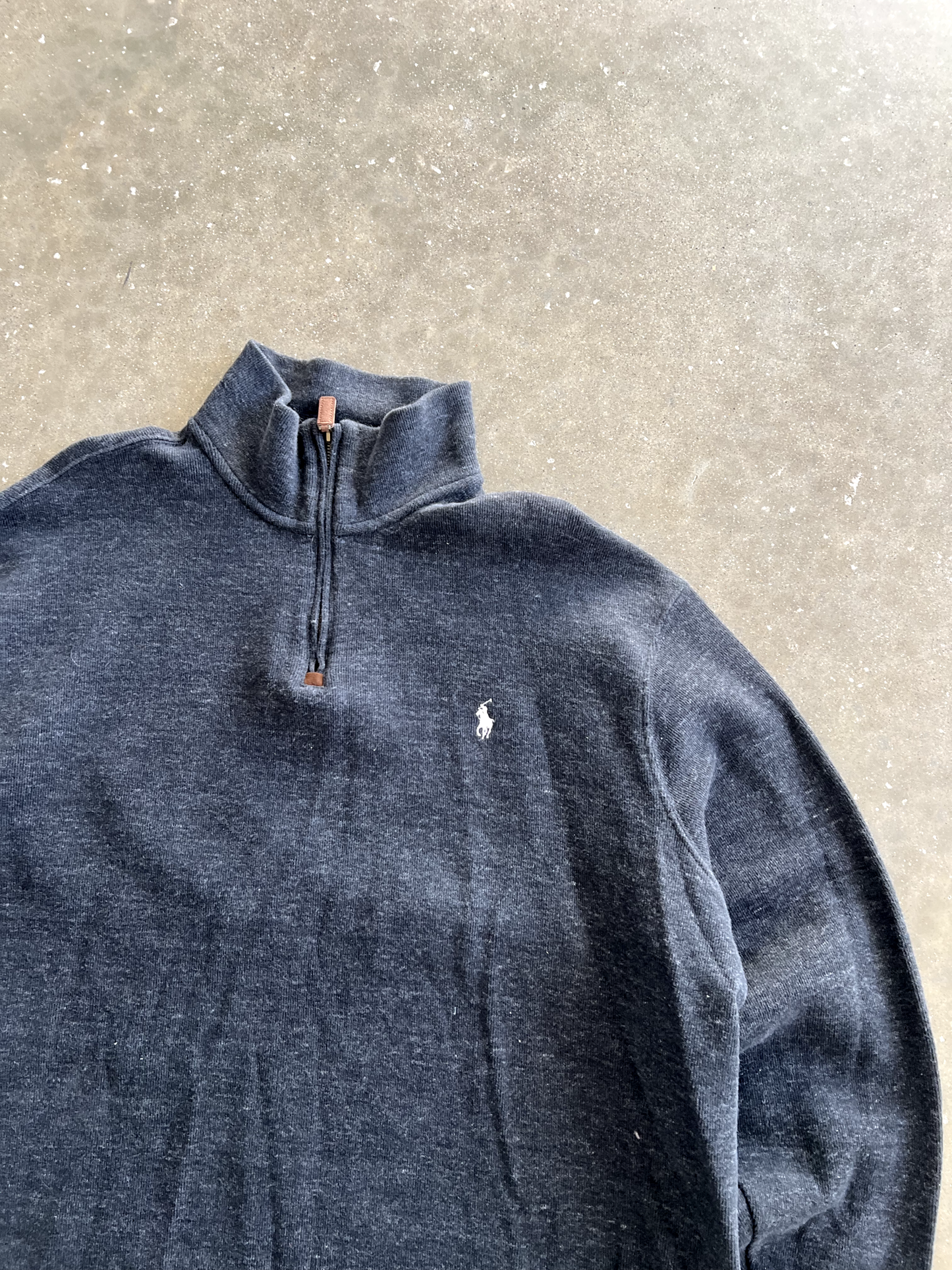Vintage Black Polo Quarter Zip - XXL