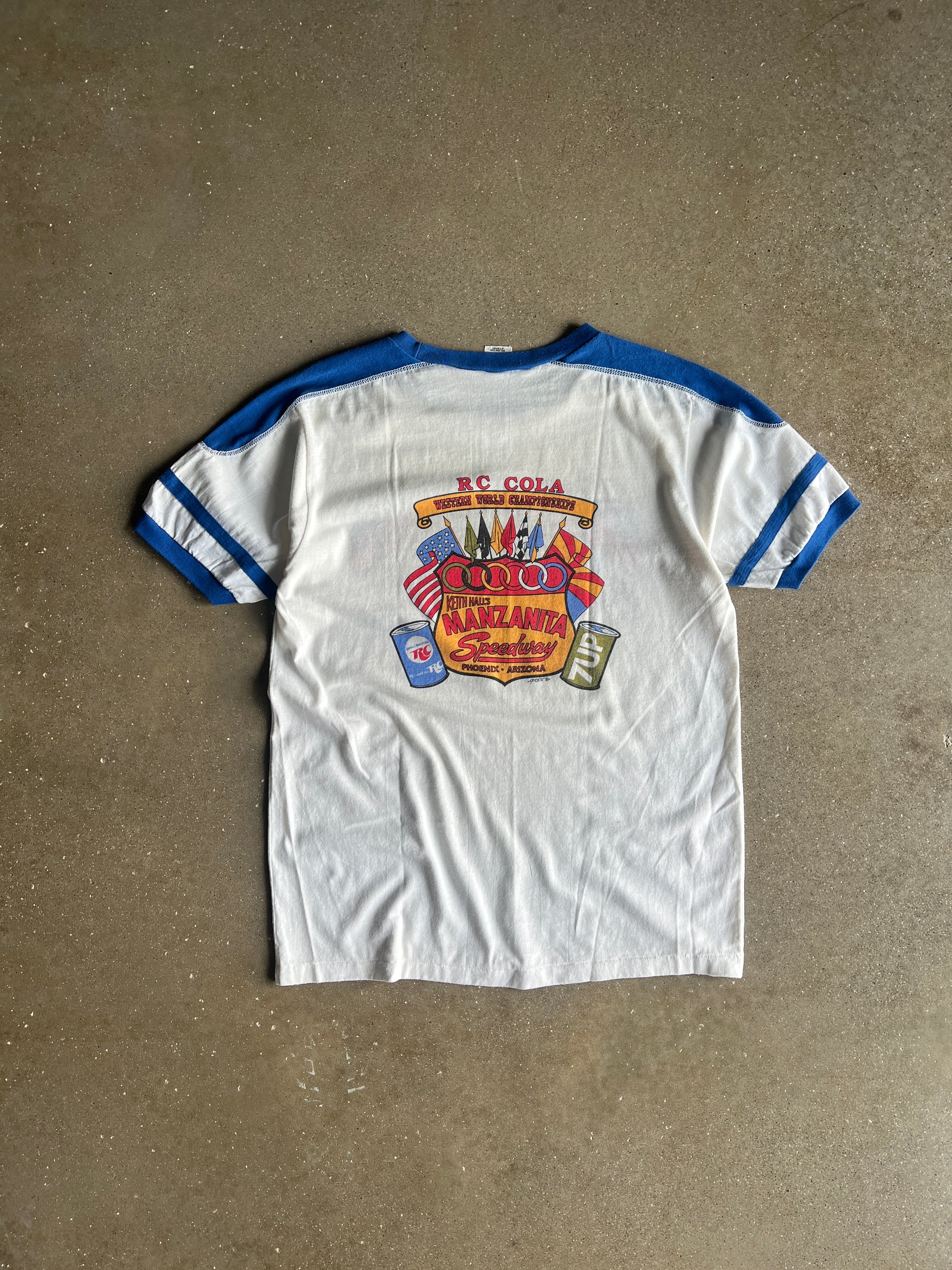 Vintage 80s Stock Car Graphic Shirt - L