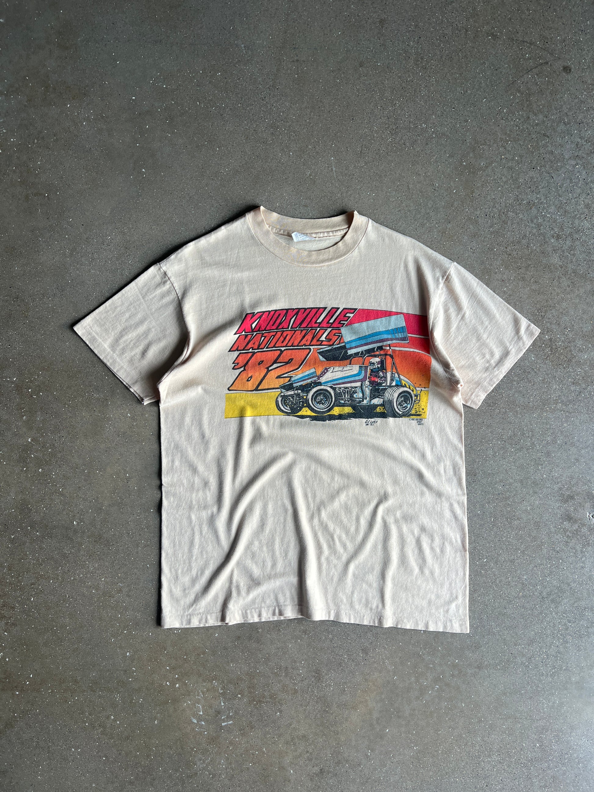 Vintage 80s Stock Car Graphic Shirt - L