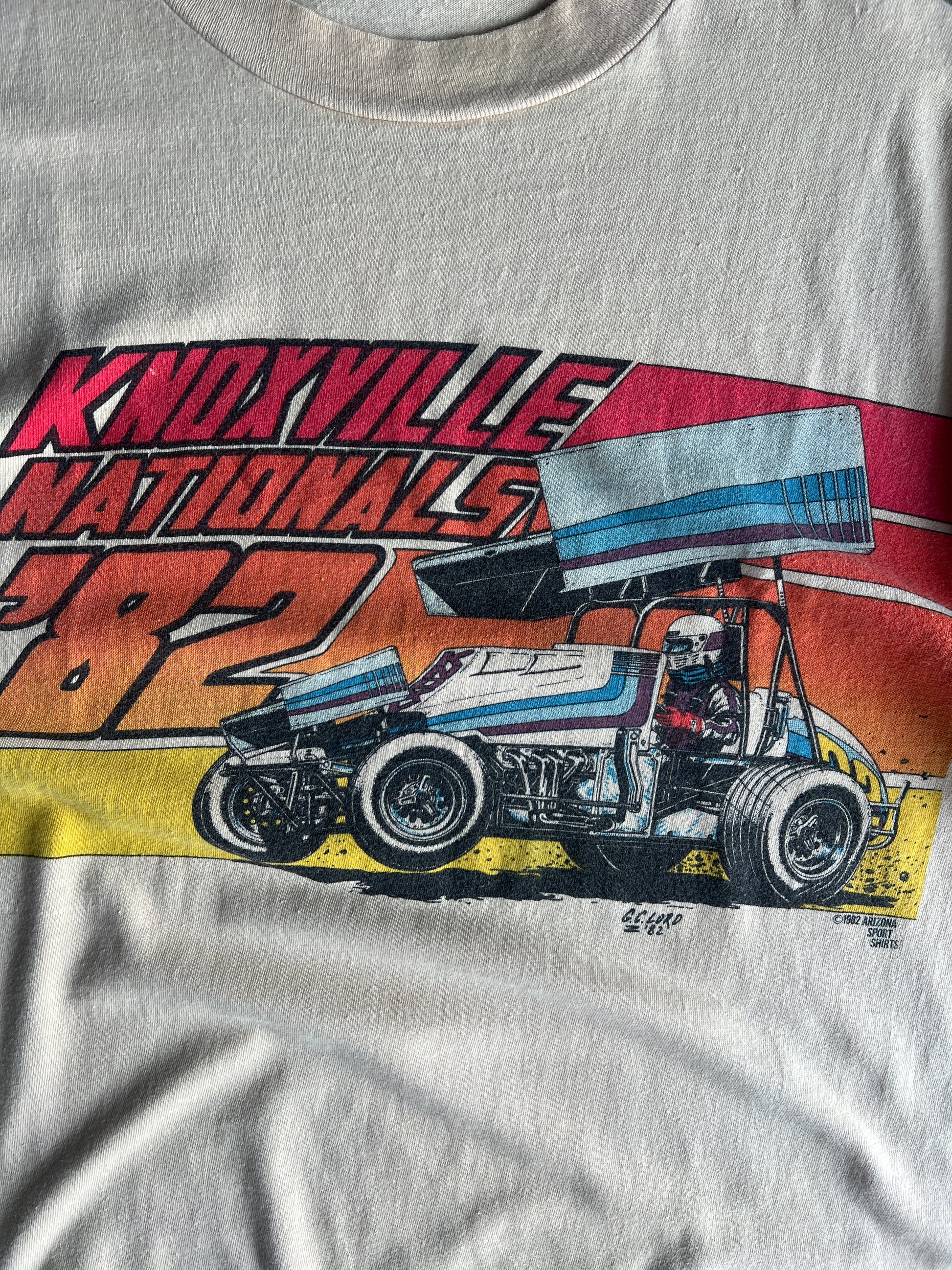 Vintage 80s Stock Car Graphic Shirt - L