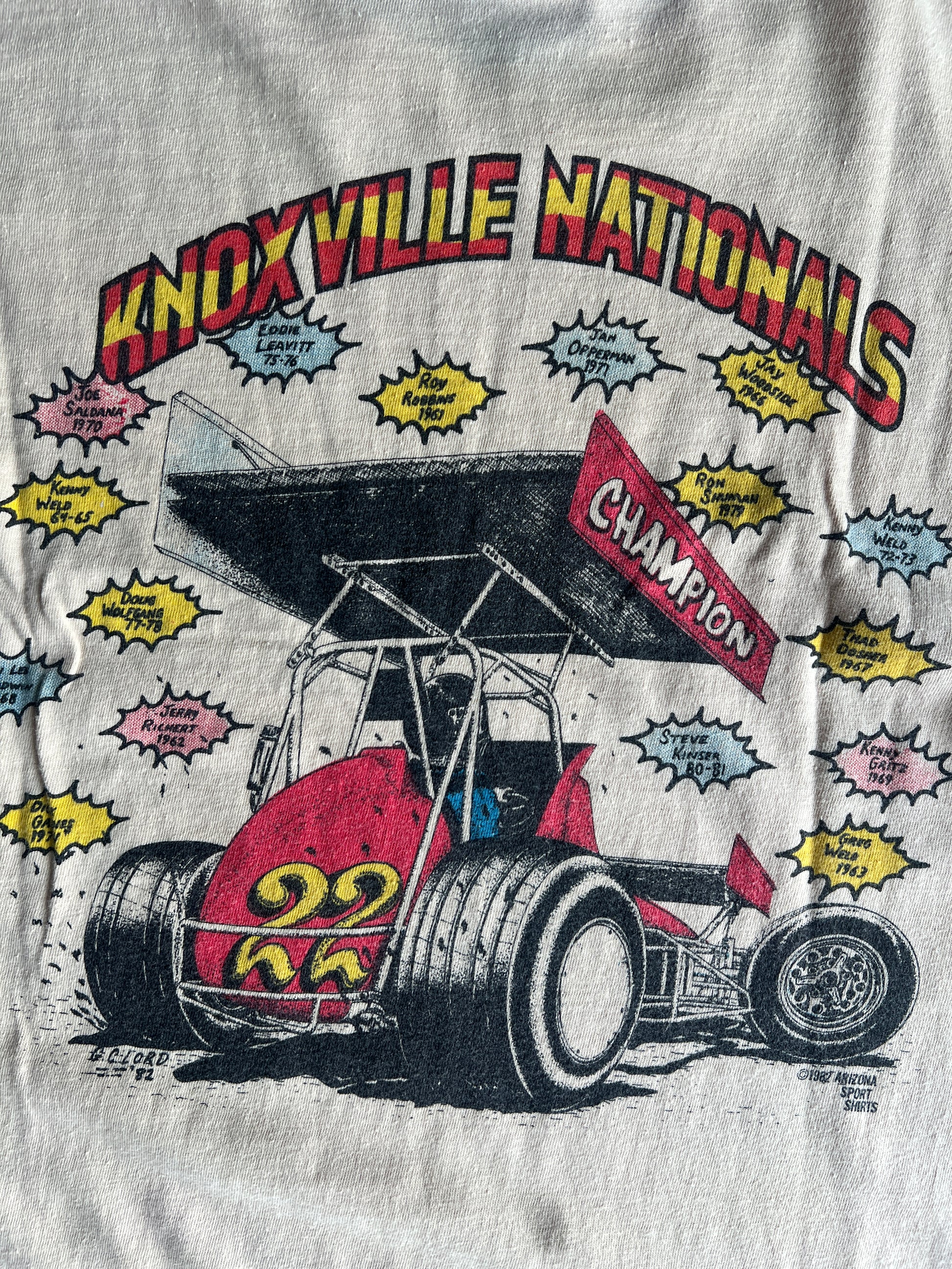 Vintage 80s Stock Car Graphic Shirt - L