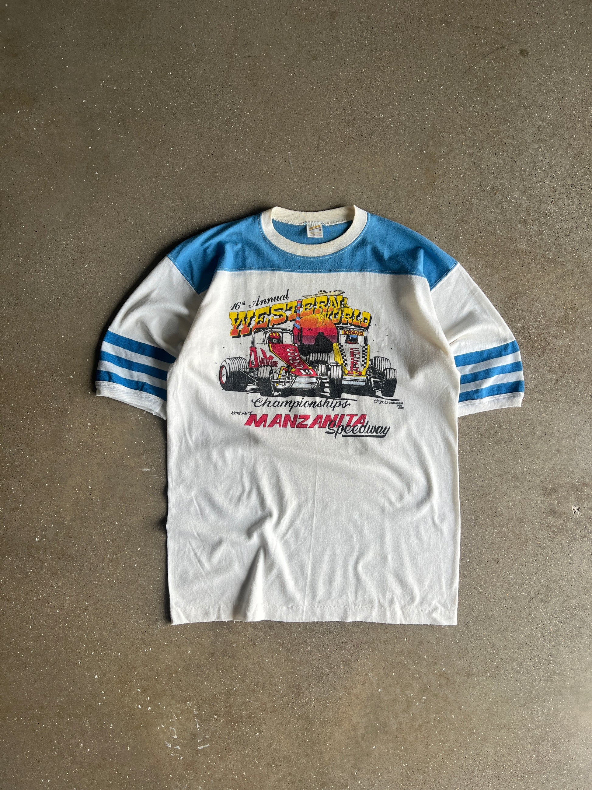 Vintage 80s Stock Car Shirt - L