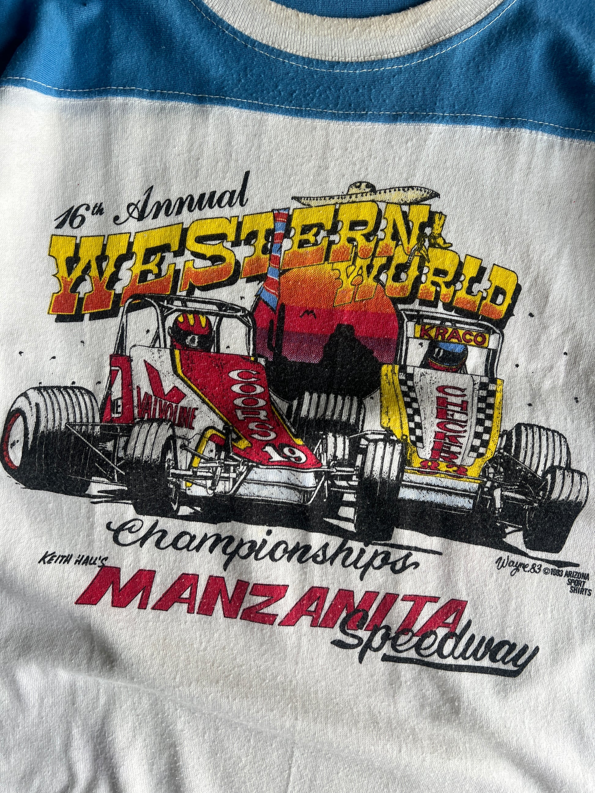Vintage 80s Stock Car Shirt - L