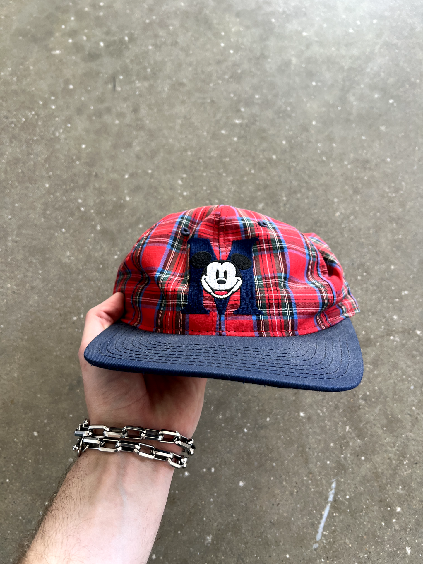 Vintage Mickey Plaid Hat - Snapback