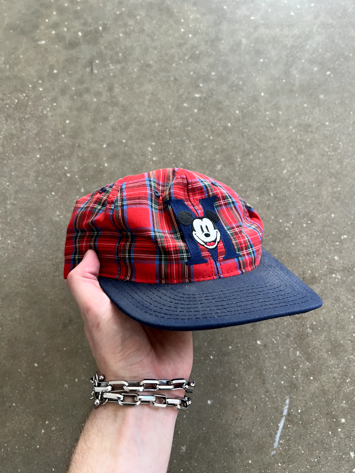 Vintage Mickey Plaid Hat - Snapback