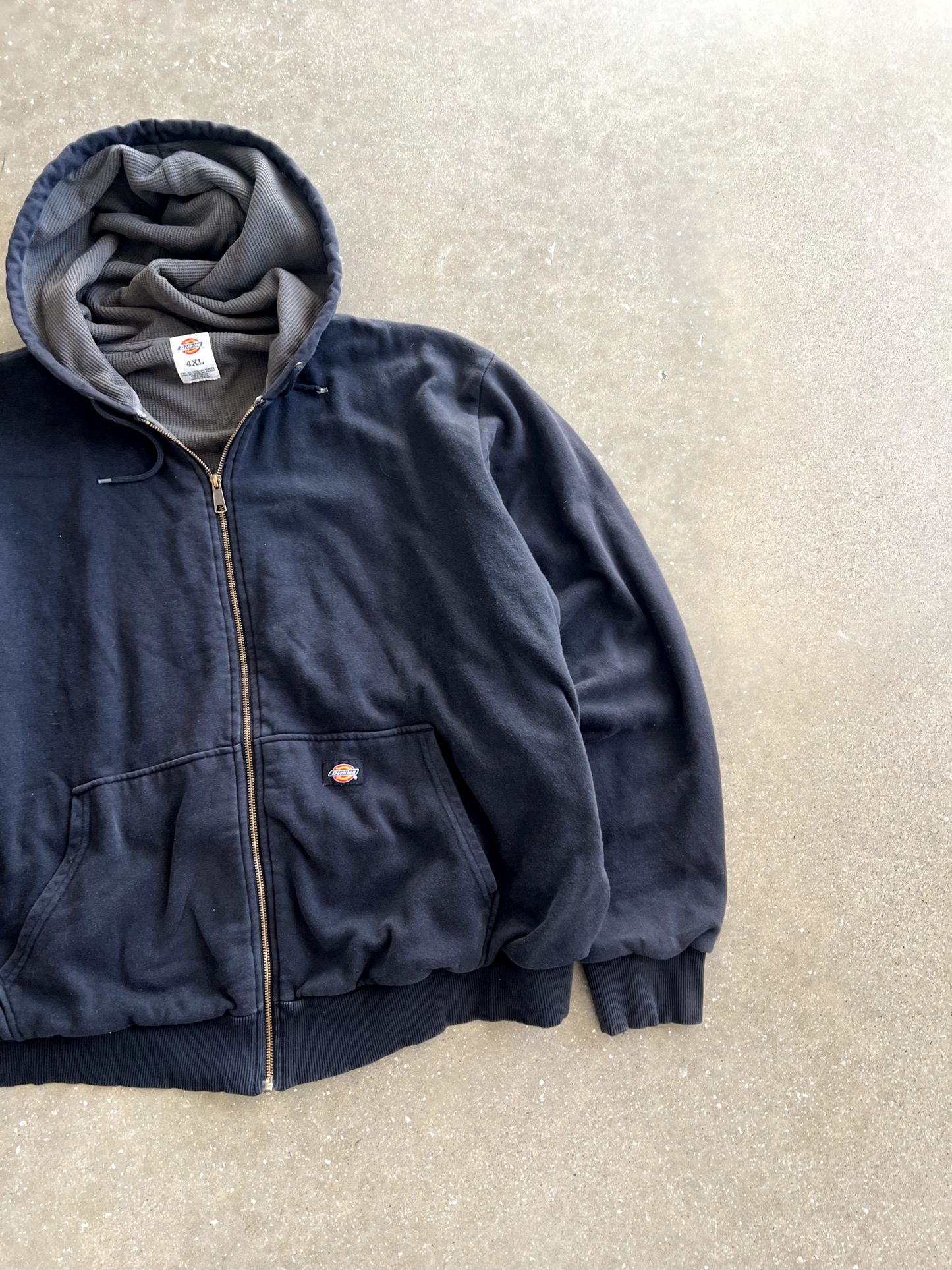 Vintage Navy Blue Dickies Zip Up Thermal - 4XL