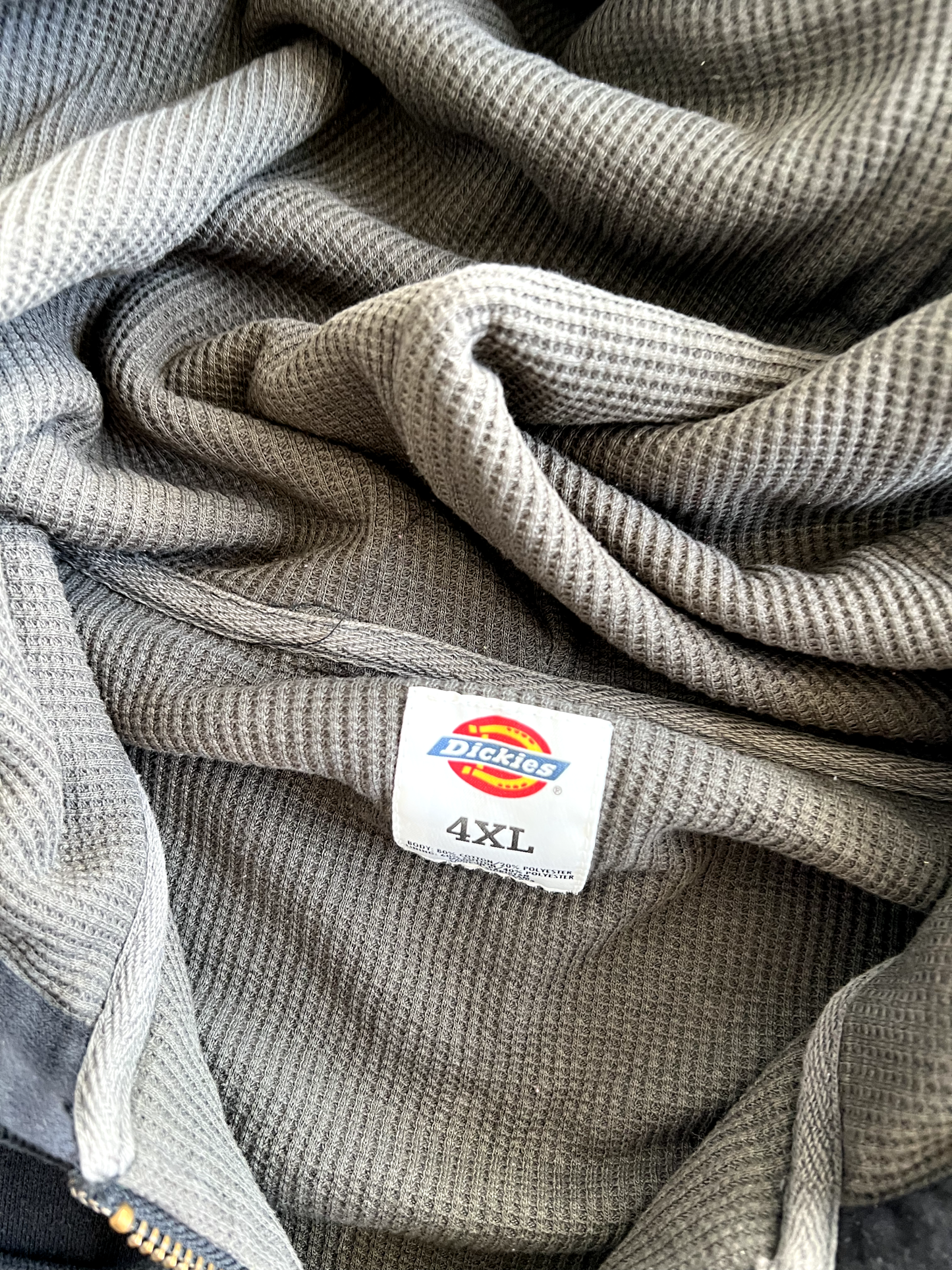 Vintage Navy Blue Dickies Zip Up Thermal - 4XL