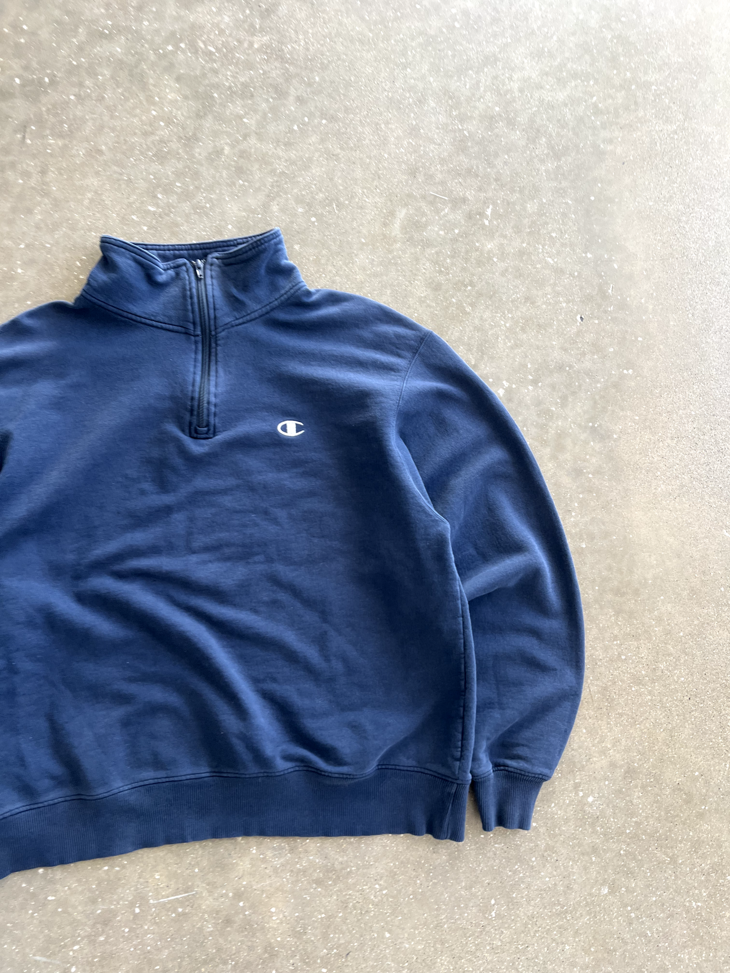 Vintage Navy Blue Champion Quarter Zip - M