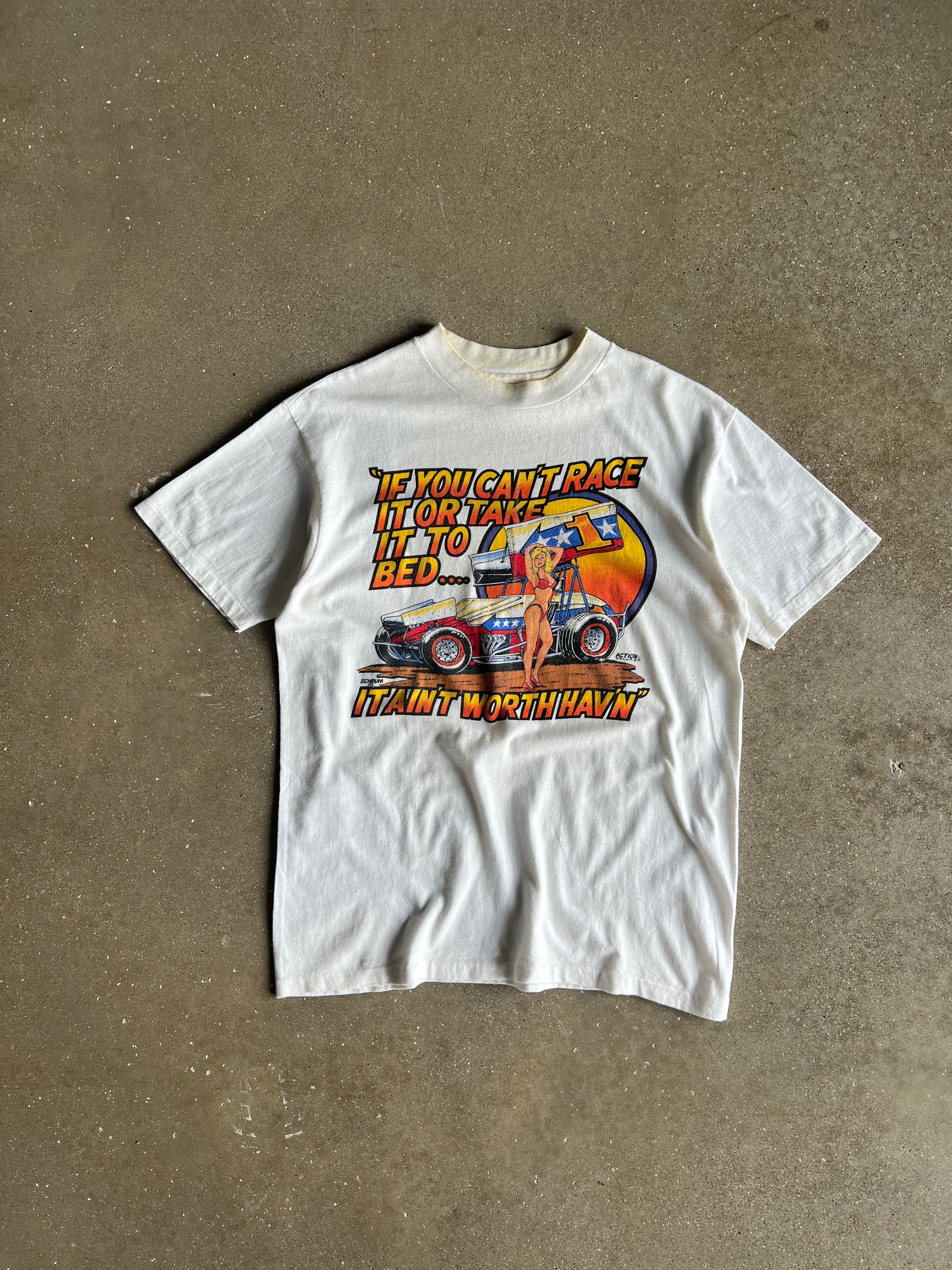 Vintage 80s Speedway Shirt - M