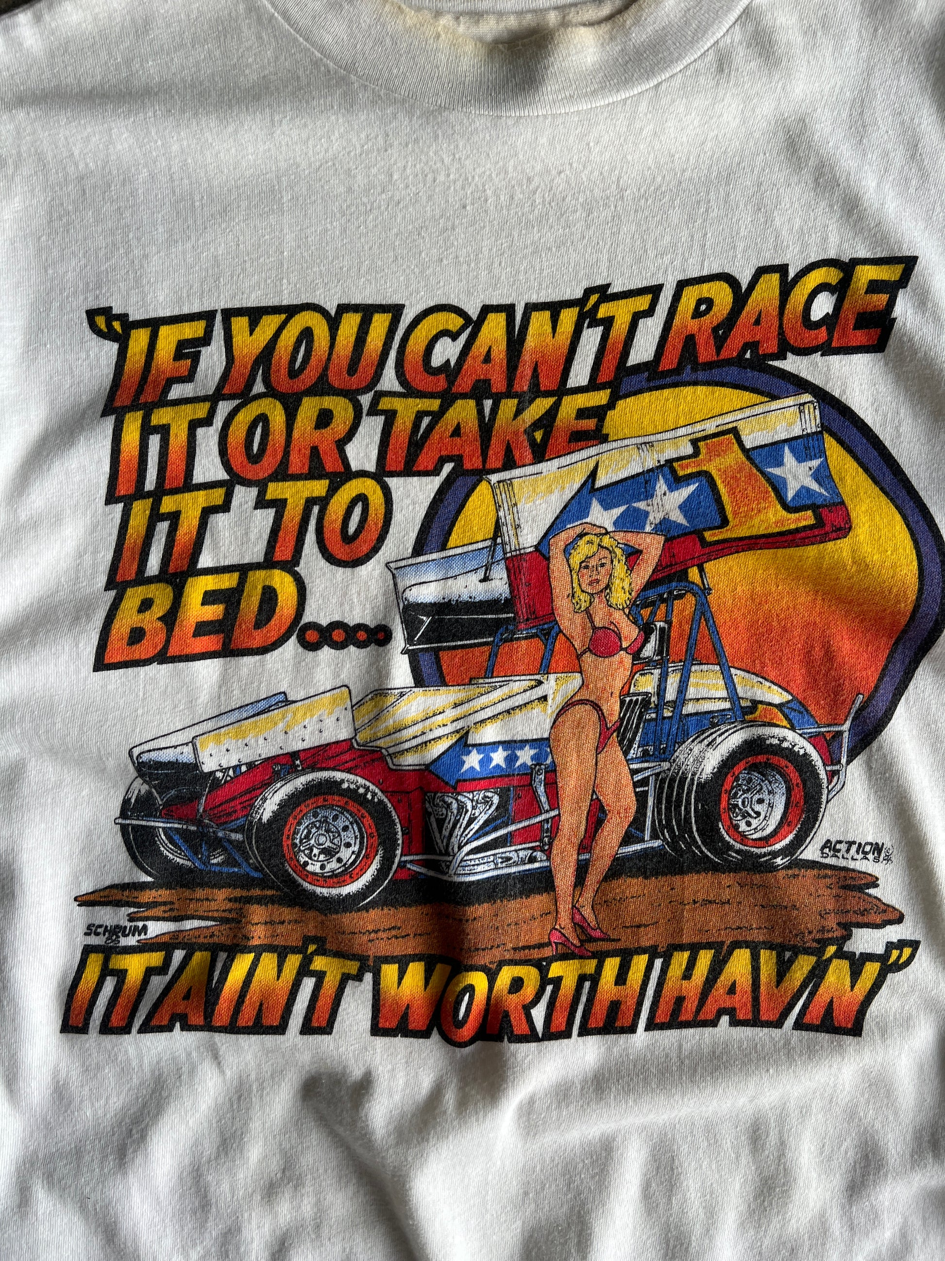 Vintage 80s Speedway Shirt - M