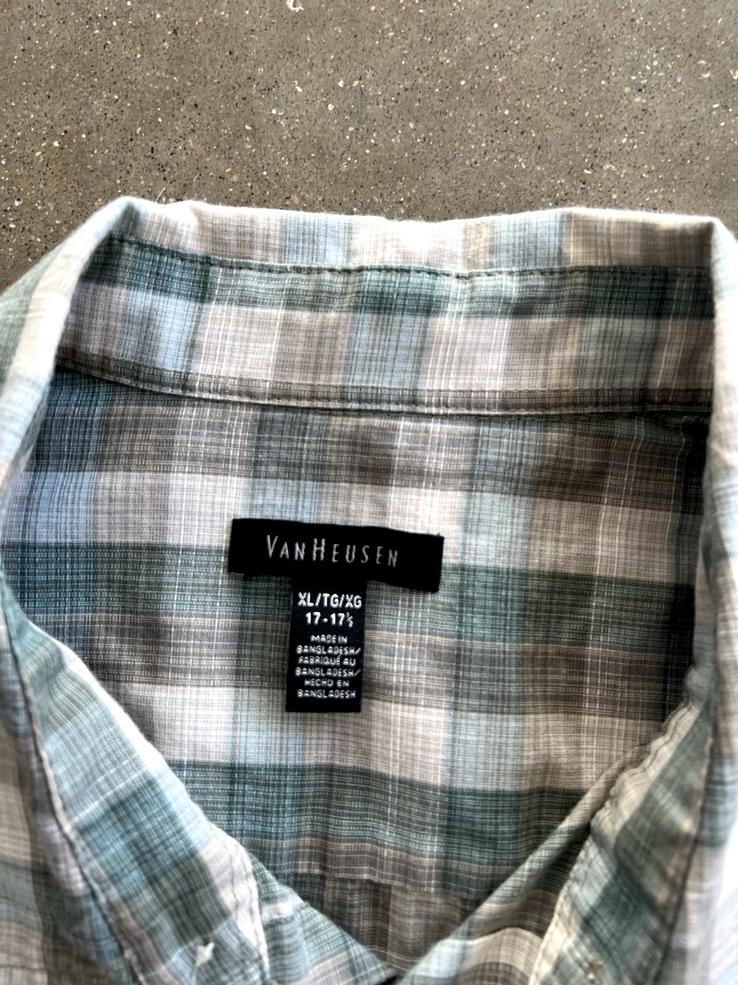 Vintage White Striped Button Up - XL
