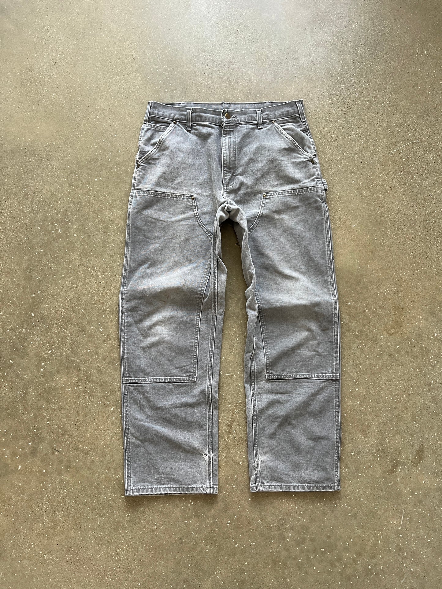 Vintage Gravel Grey Carhartt Double Knee Pants - 34