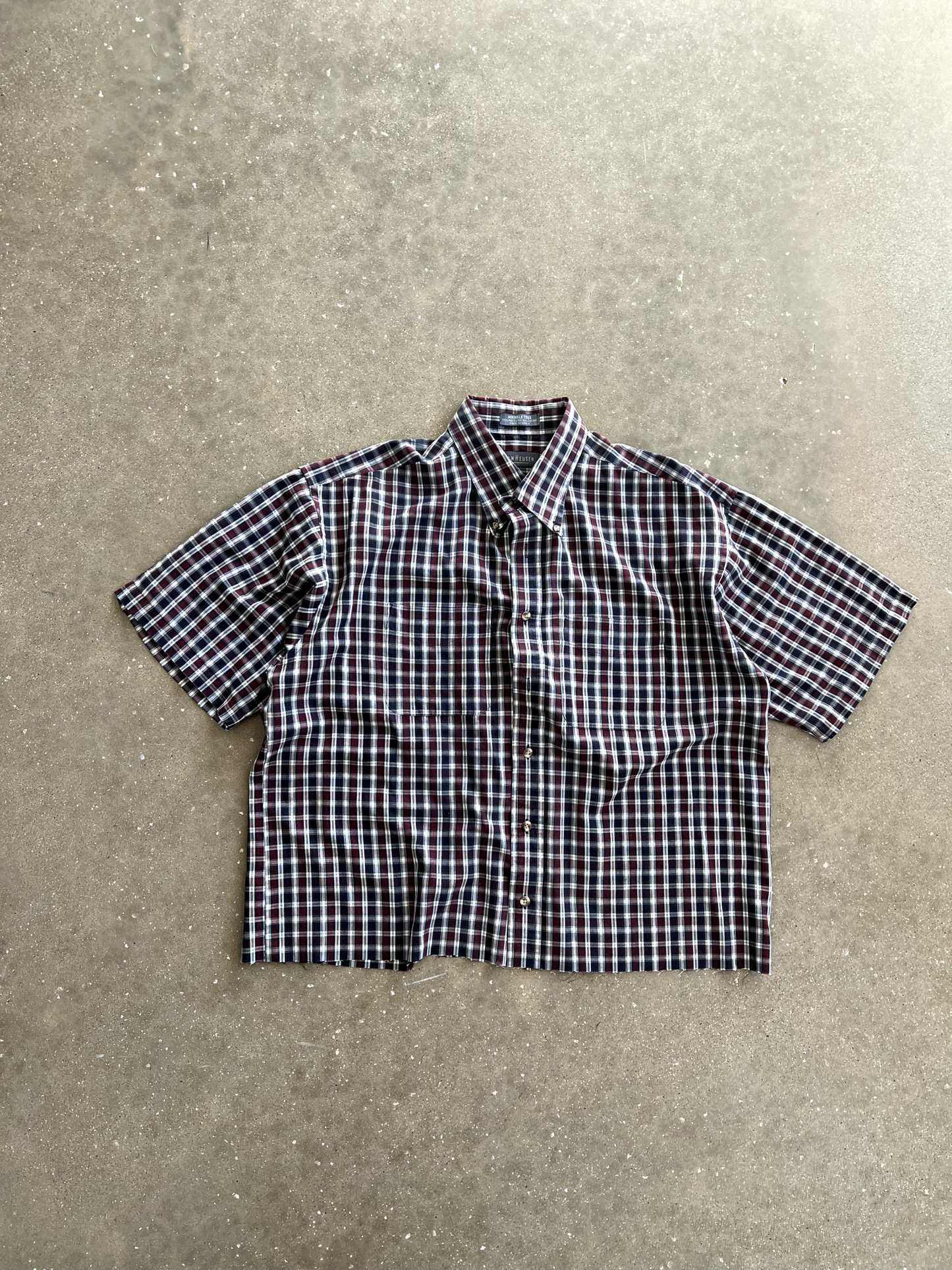 Vintage Black Striped Button Up - L