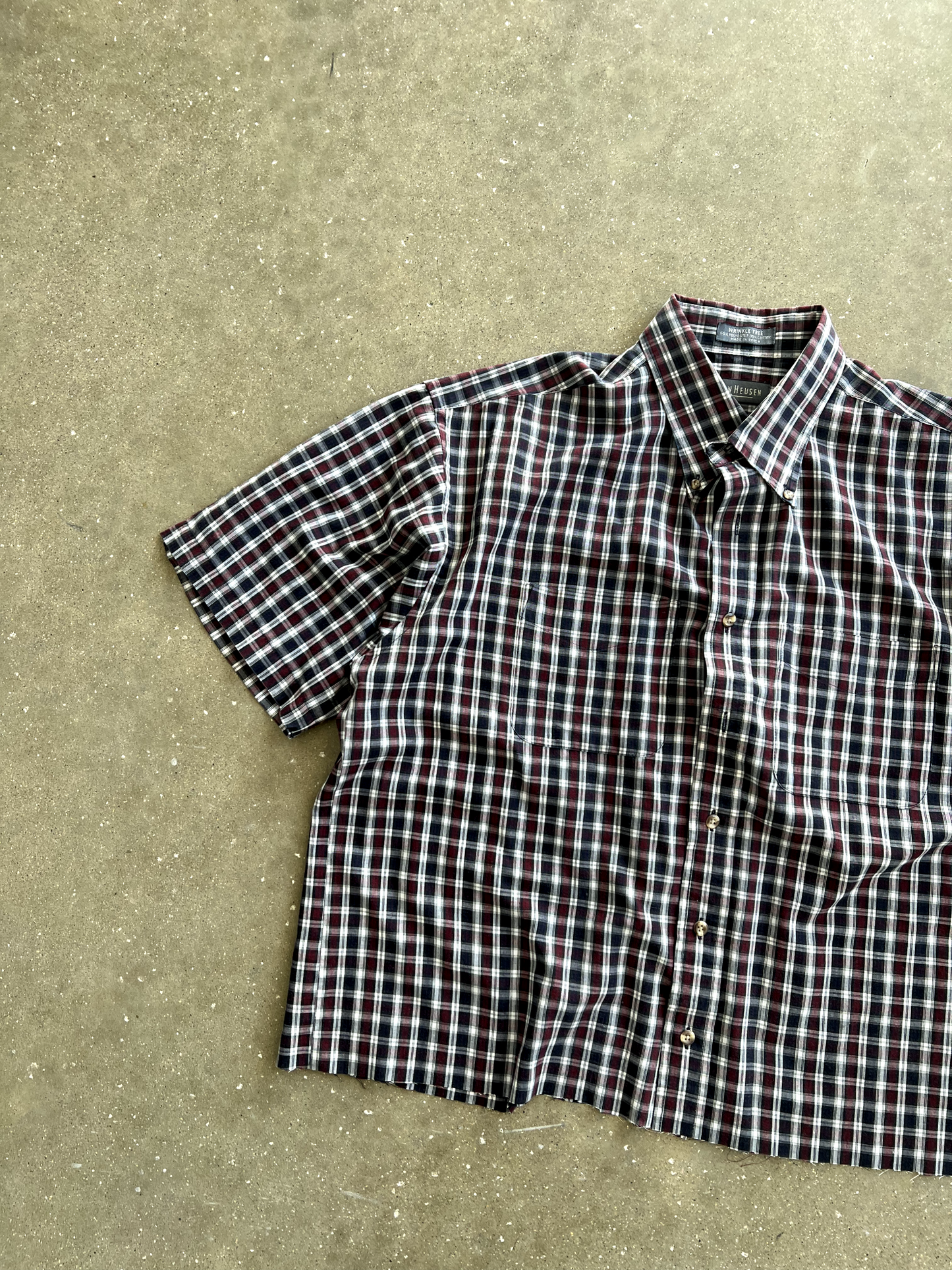 Vintage Black Striped Button Up - L