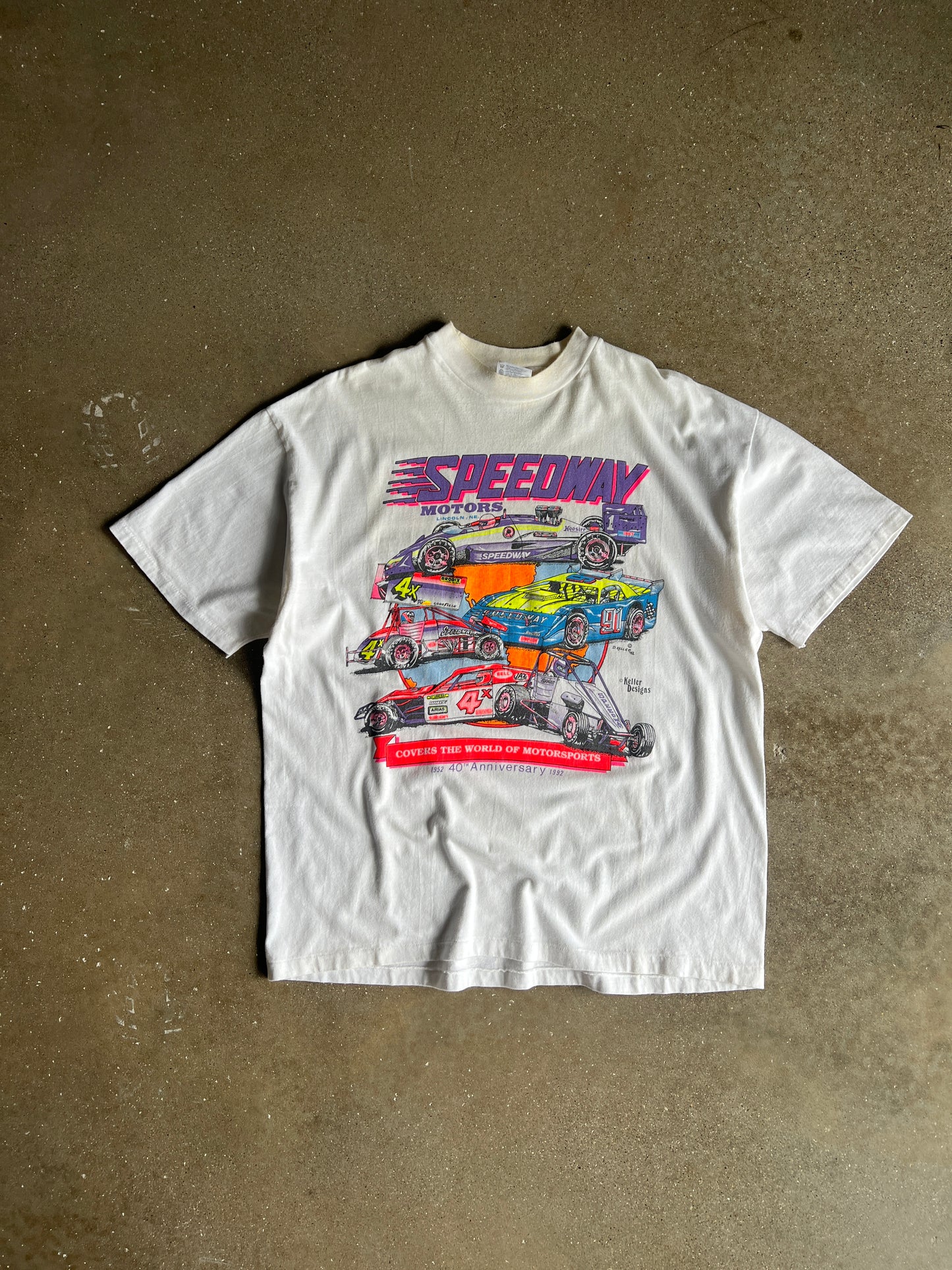 Vintage Speedway Motors Car Shirt - XL