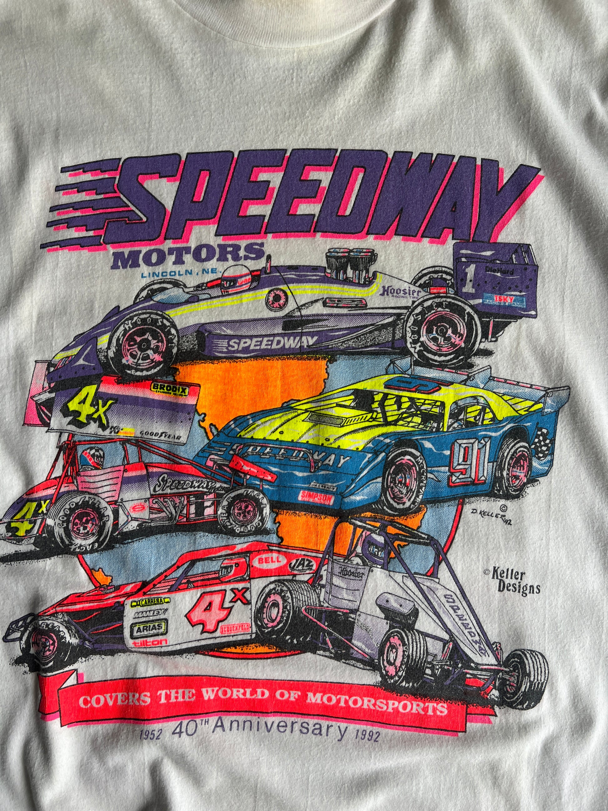 Vintage Speedway Motors Car Shirt - XL