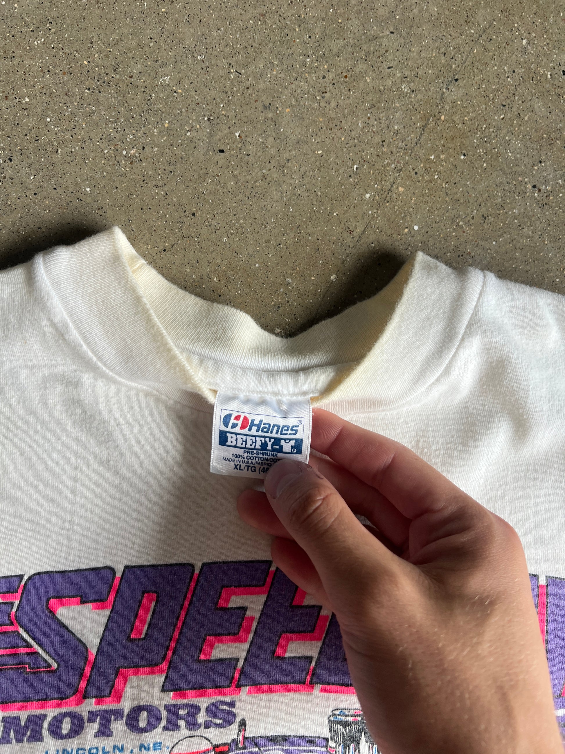 Vintage Speedway Motors Car Shirt - XL