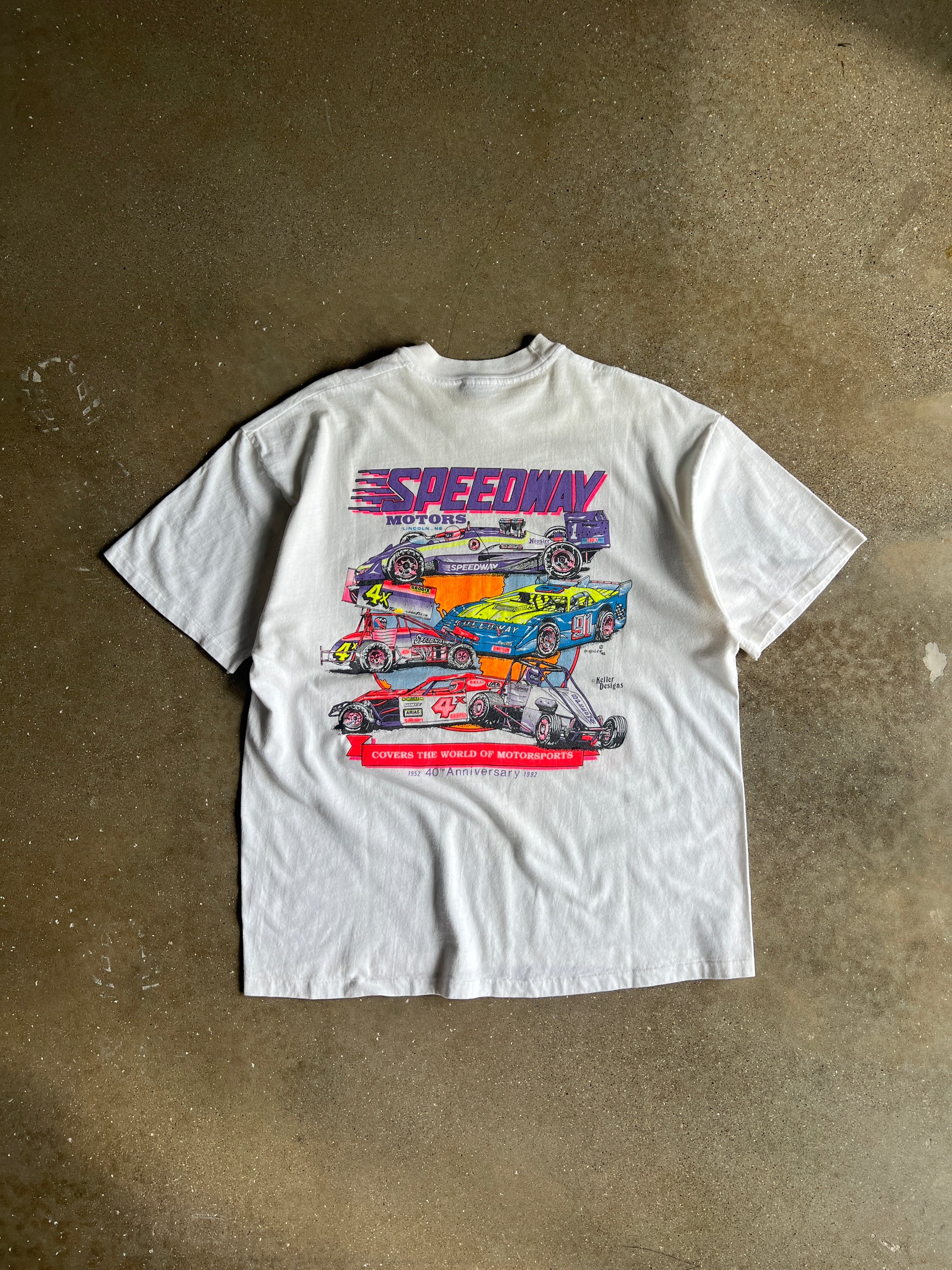 Vintage Speedway Motors Car Shirt - XL