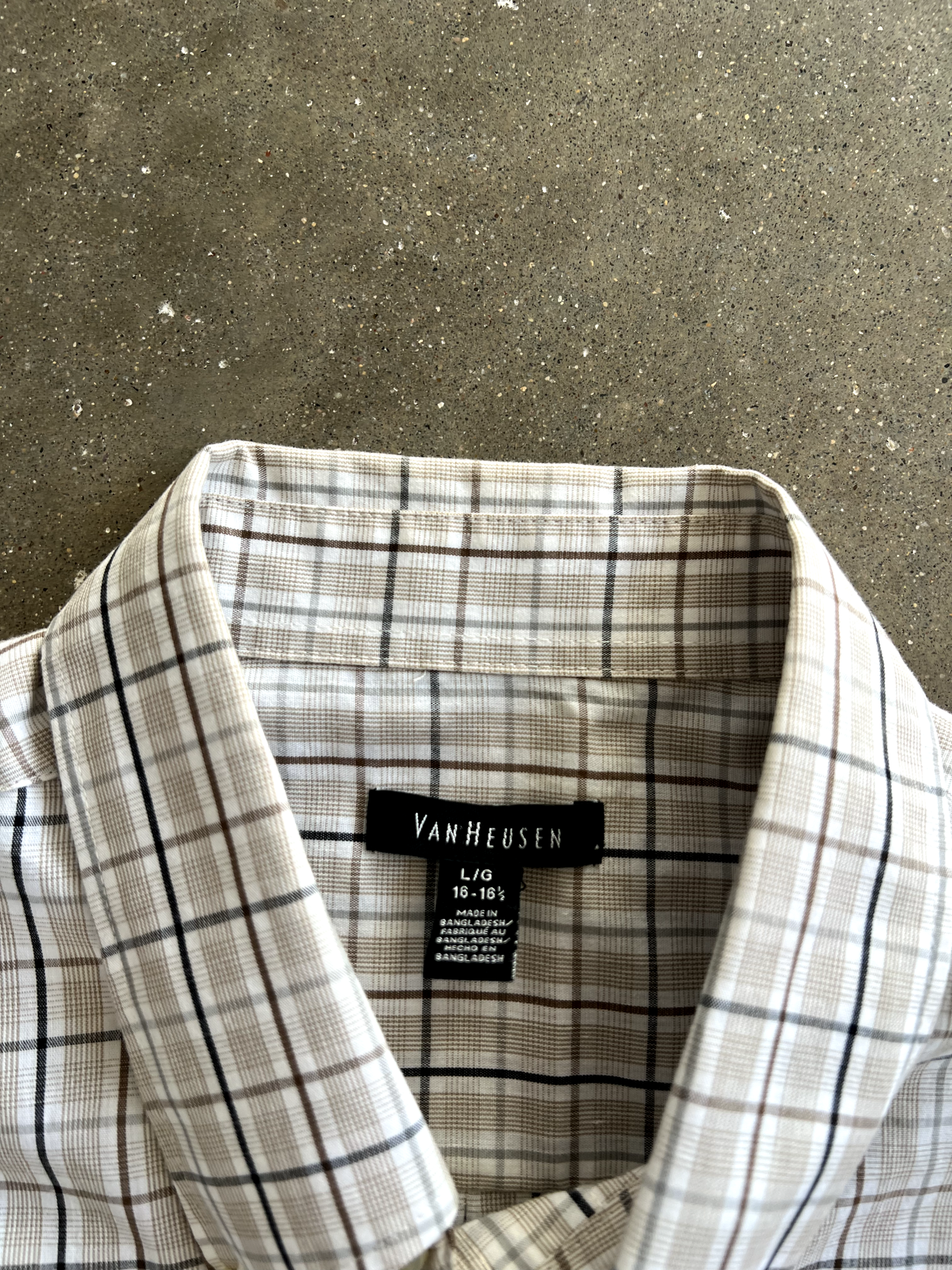 Vintage White Striped Button Up - L
