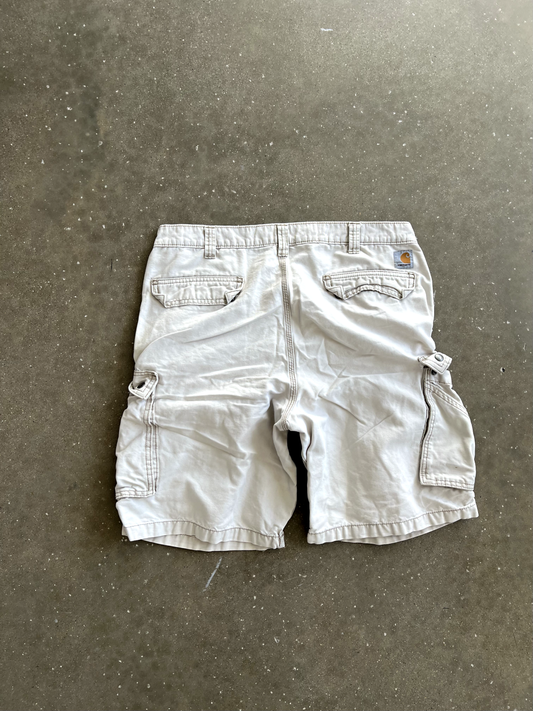 Vintage White Cargo Carhartt Shorts - 38