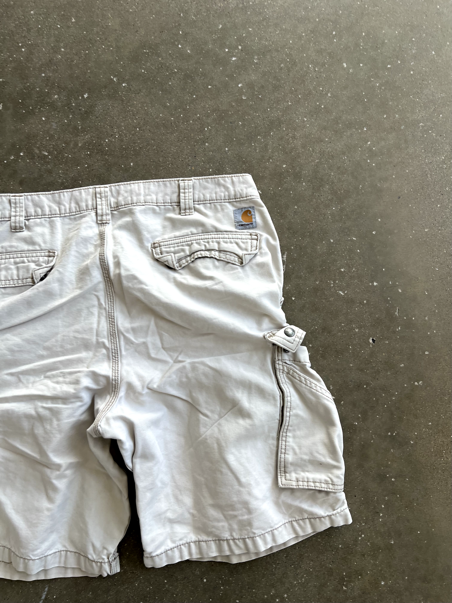 Vintage White Cargo Carhartt Shorts - 38