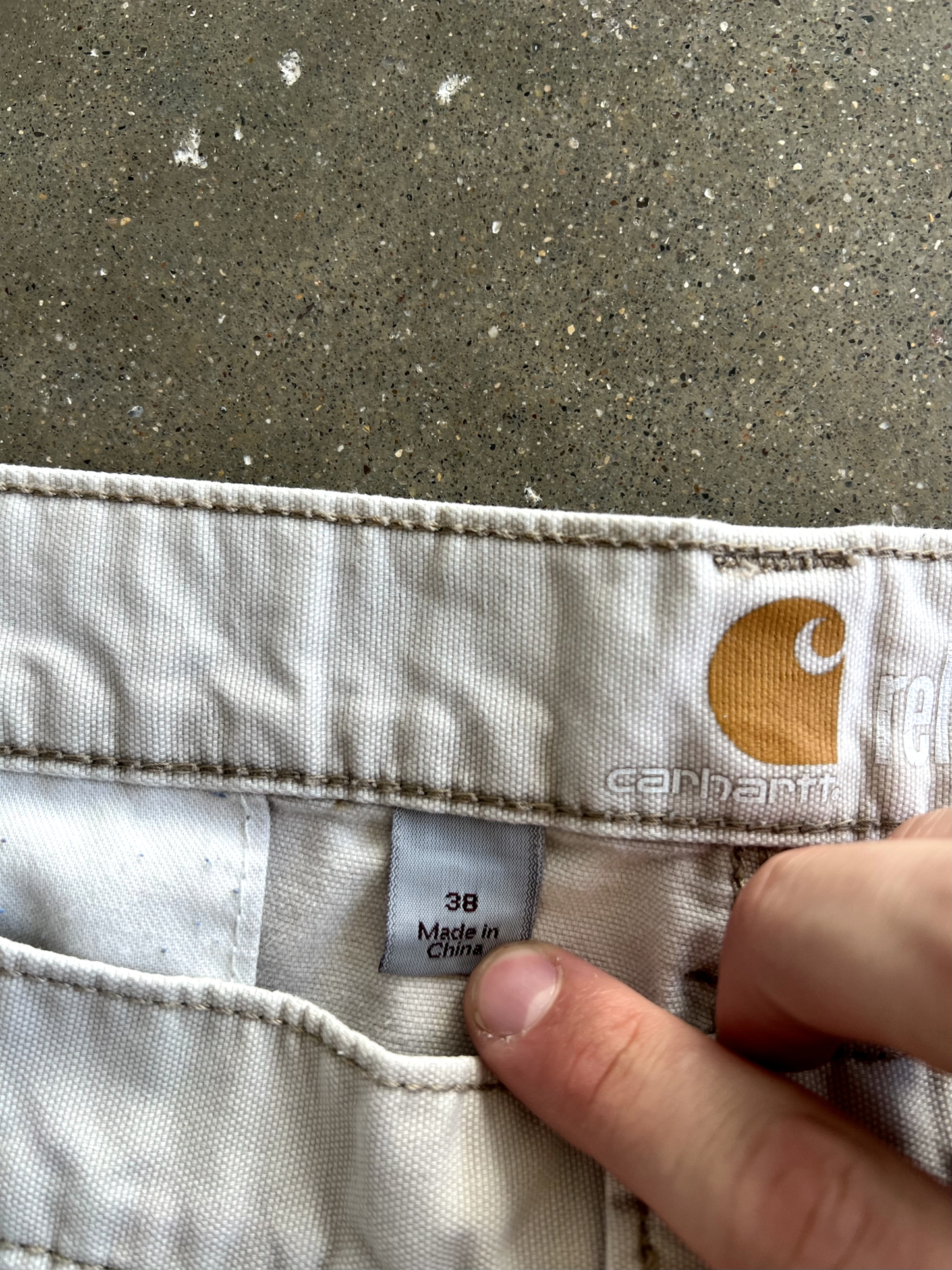 Vintage White Cargo Carhartt Shorts - 38