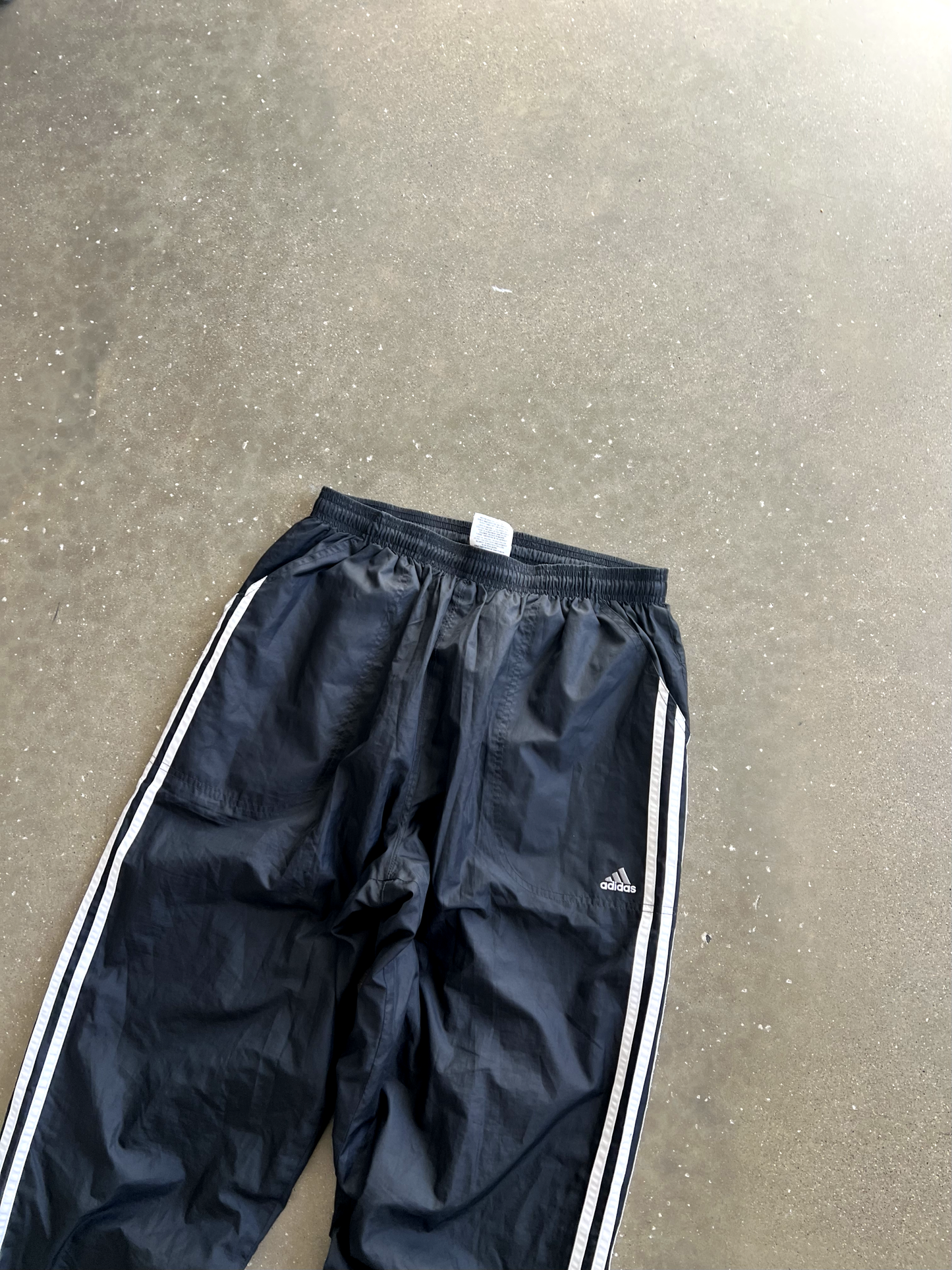 Vintage Black Adidas Joggers - L