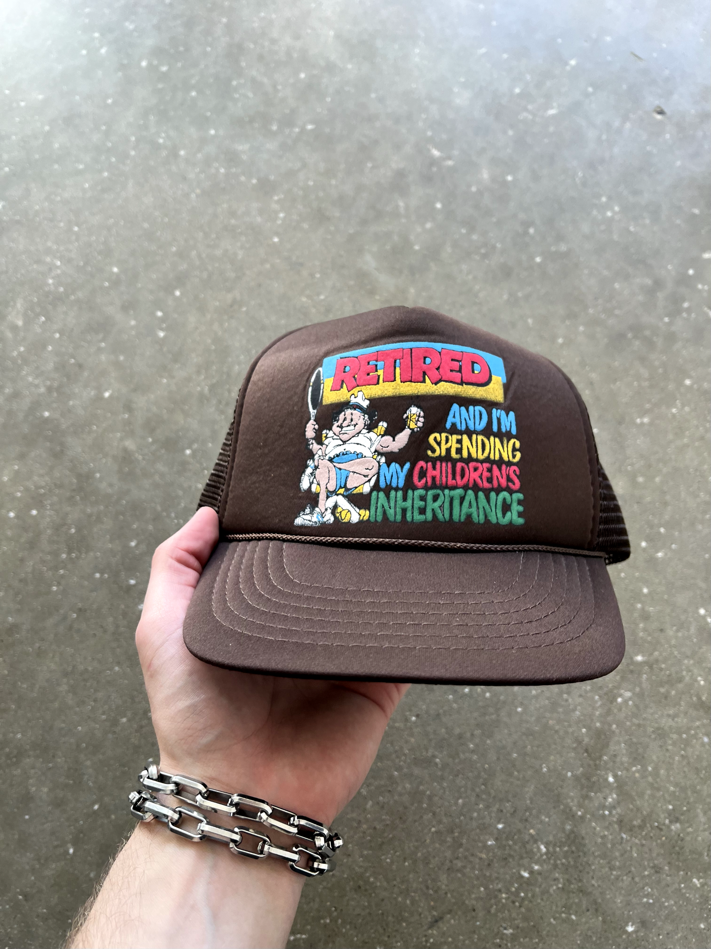 Vintage Brown Funny Hat - Snapback