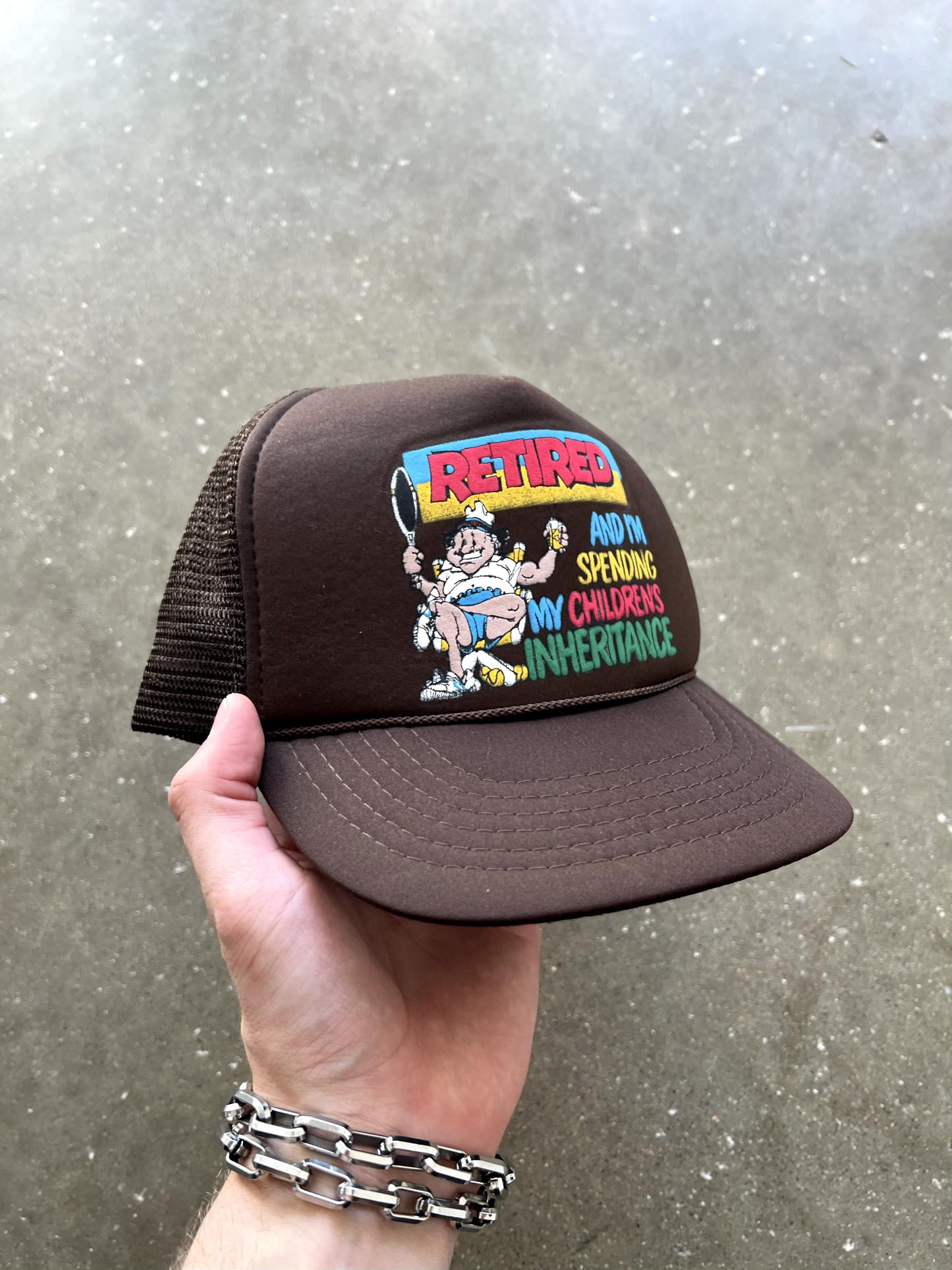 Vintage Brown Funny Hat - Snapback