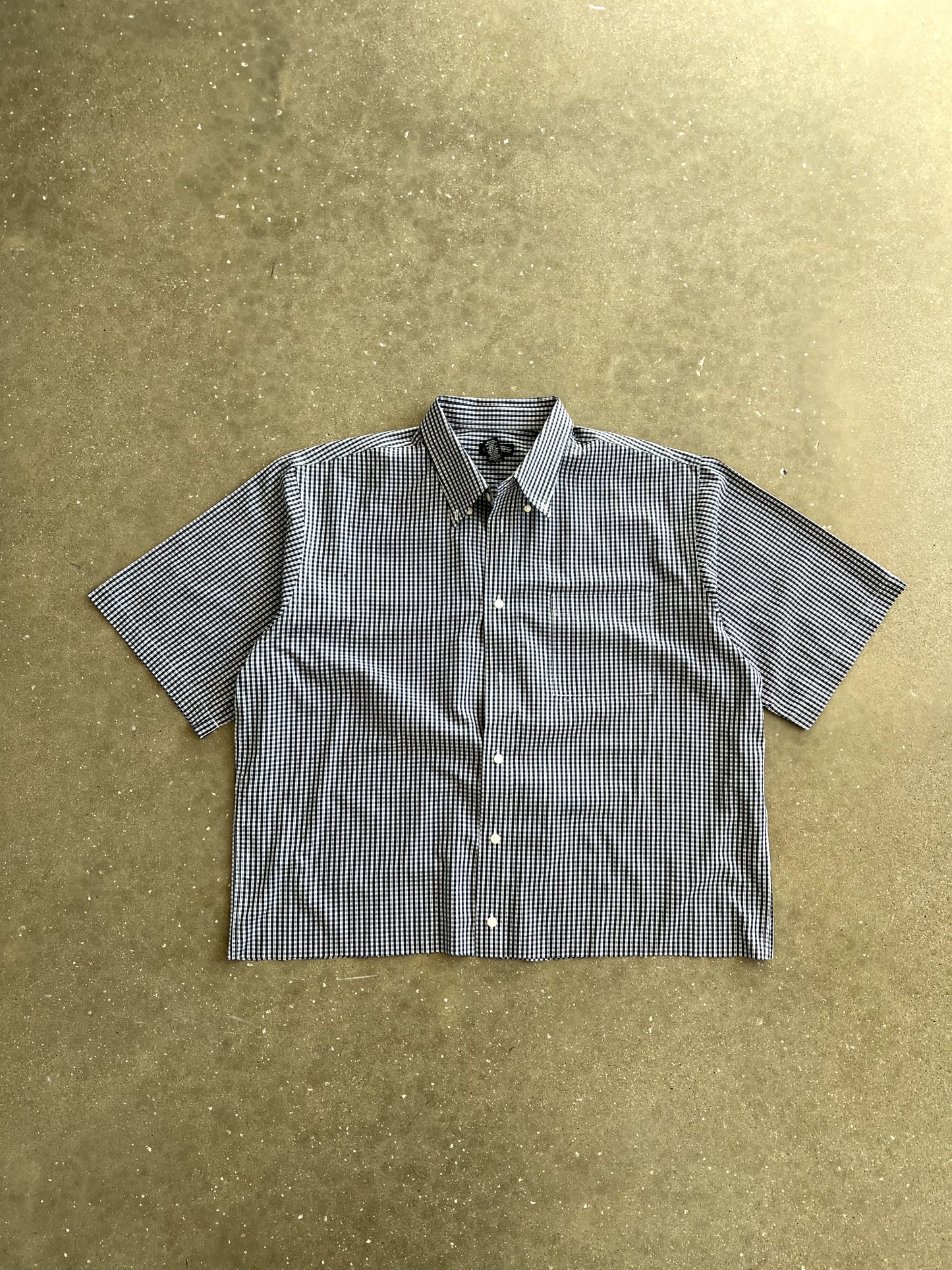 Vintage Black Striped Button Up - XL