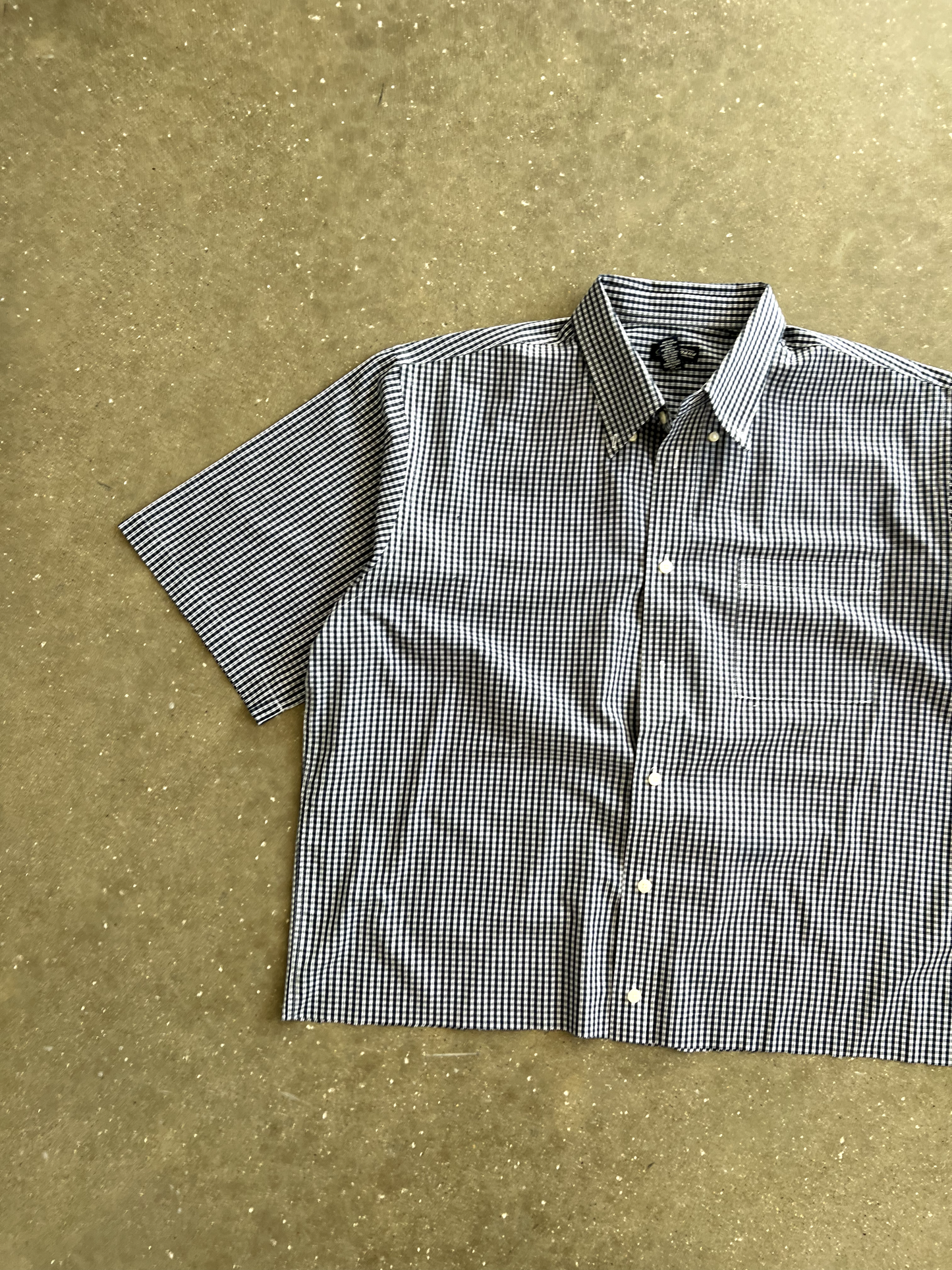 Vintage Black Striped Button Up - XL