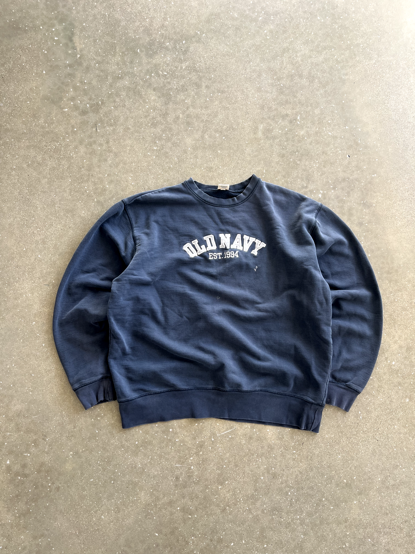 Vintage Navy Blue Old Navy Spellout Crewneck - XL